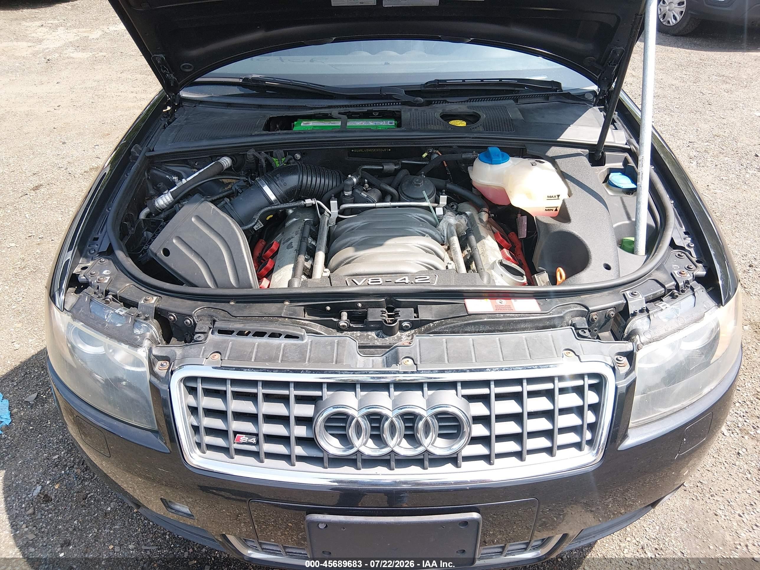 2005 Audi S4   Black vin: WUARL48H65K900481