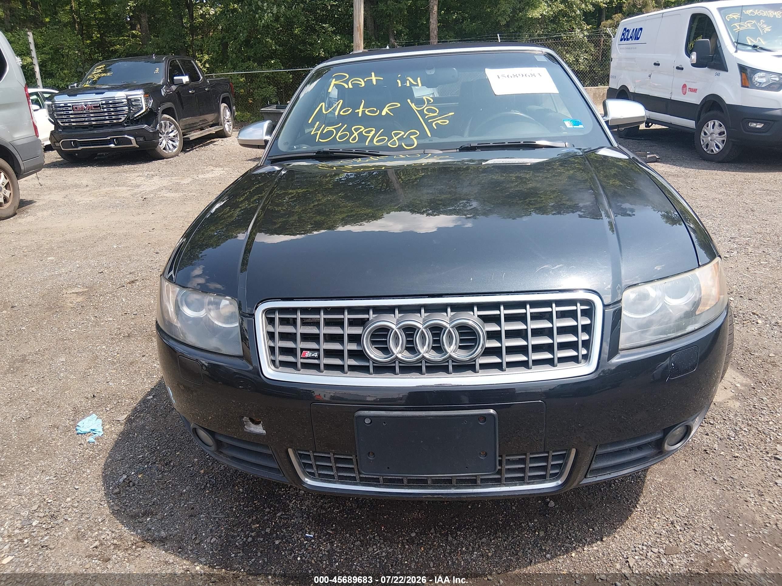 2005 Audi S4   Black vin: WUARL48H65K900481