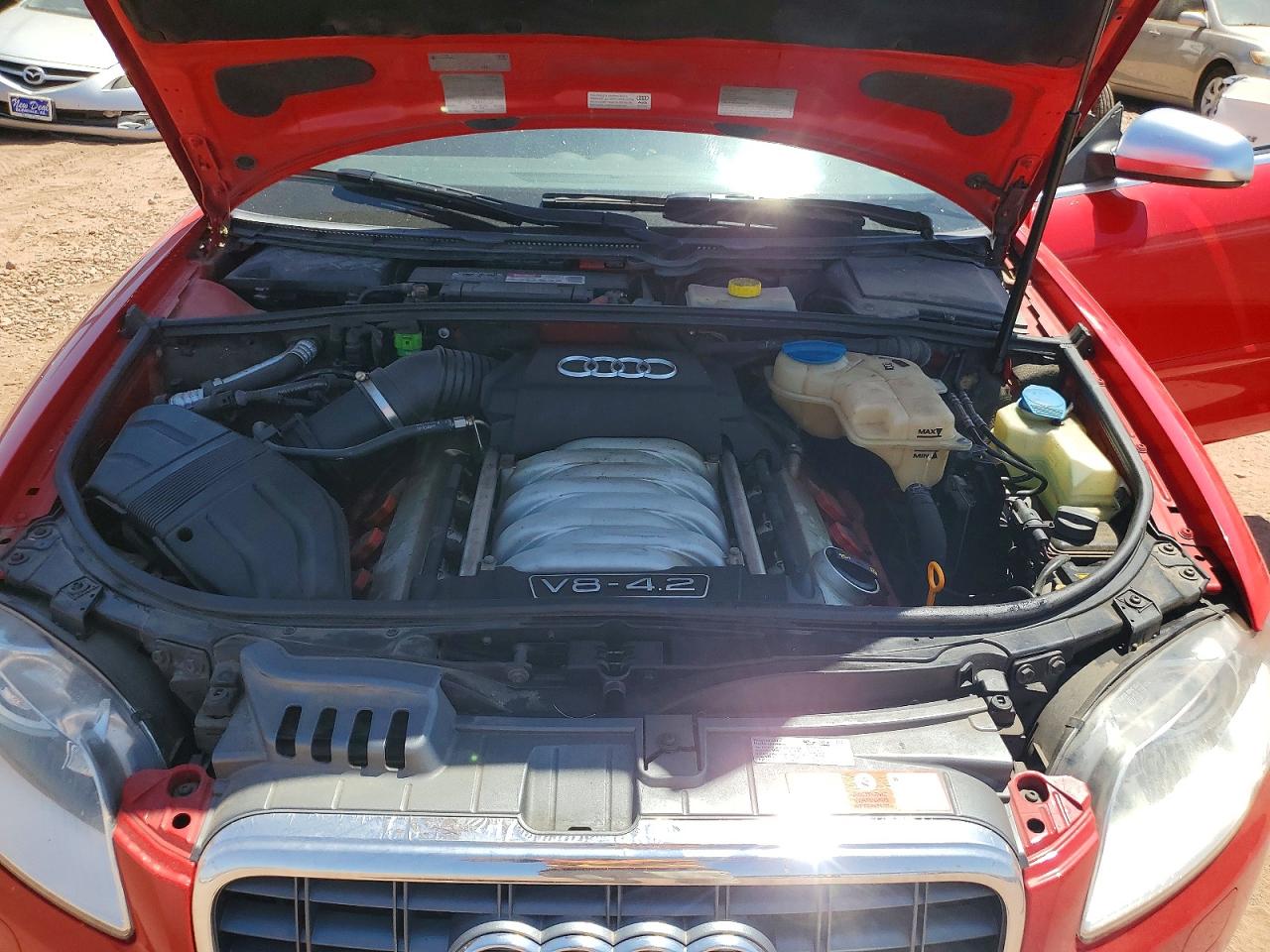 2007 Audi S4 Quattro Cabriolet Красный vin: WUARL48H77K900802