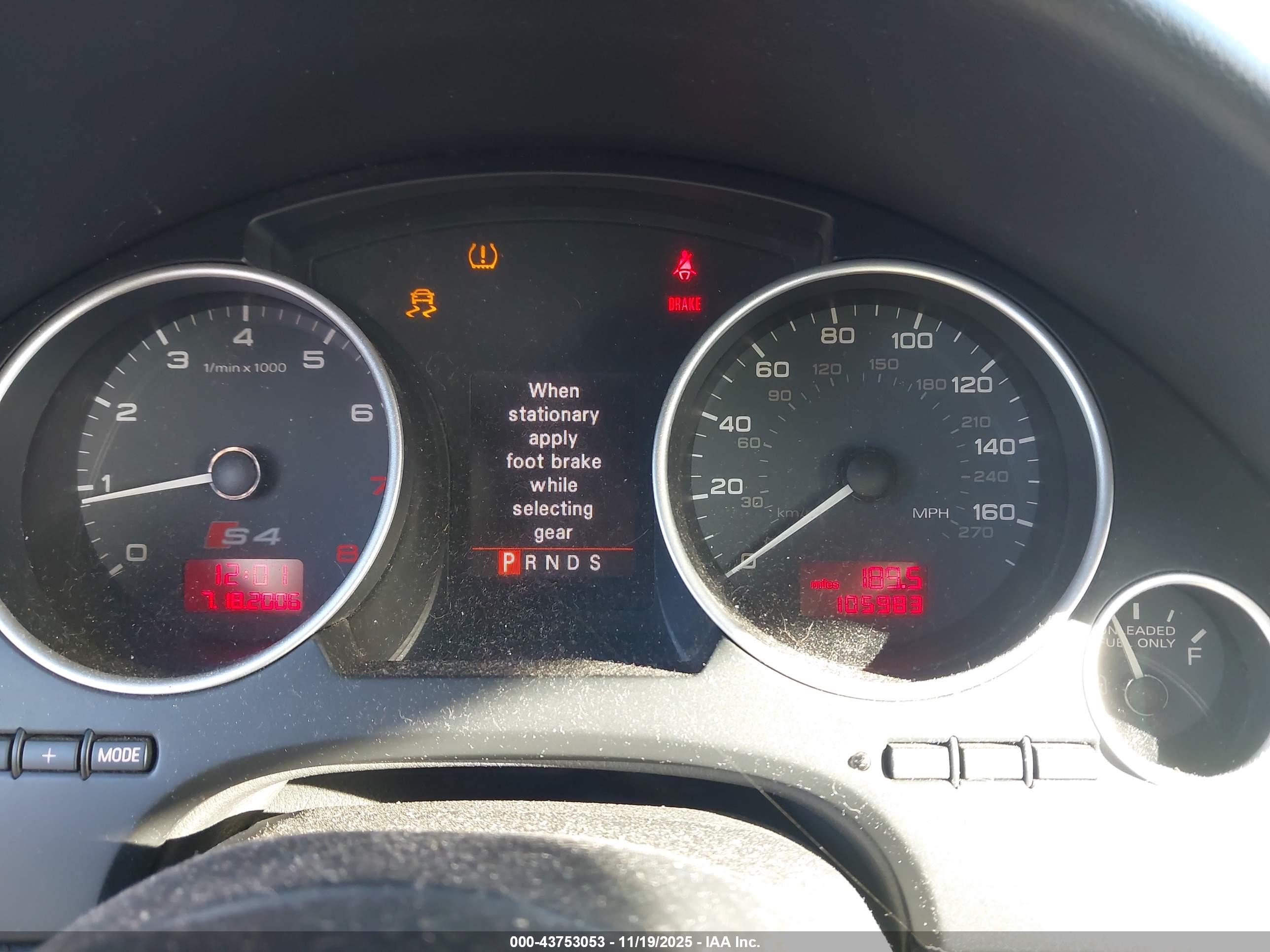 2007 Audi S4   Black vin: WUARL48HX7K901166