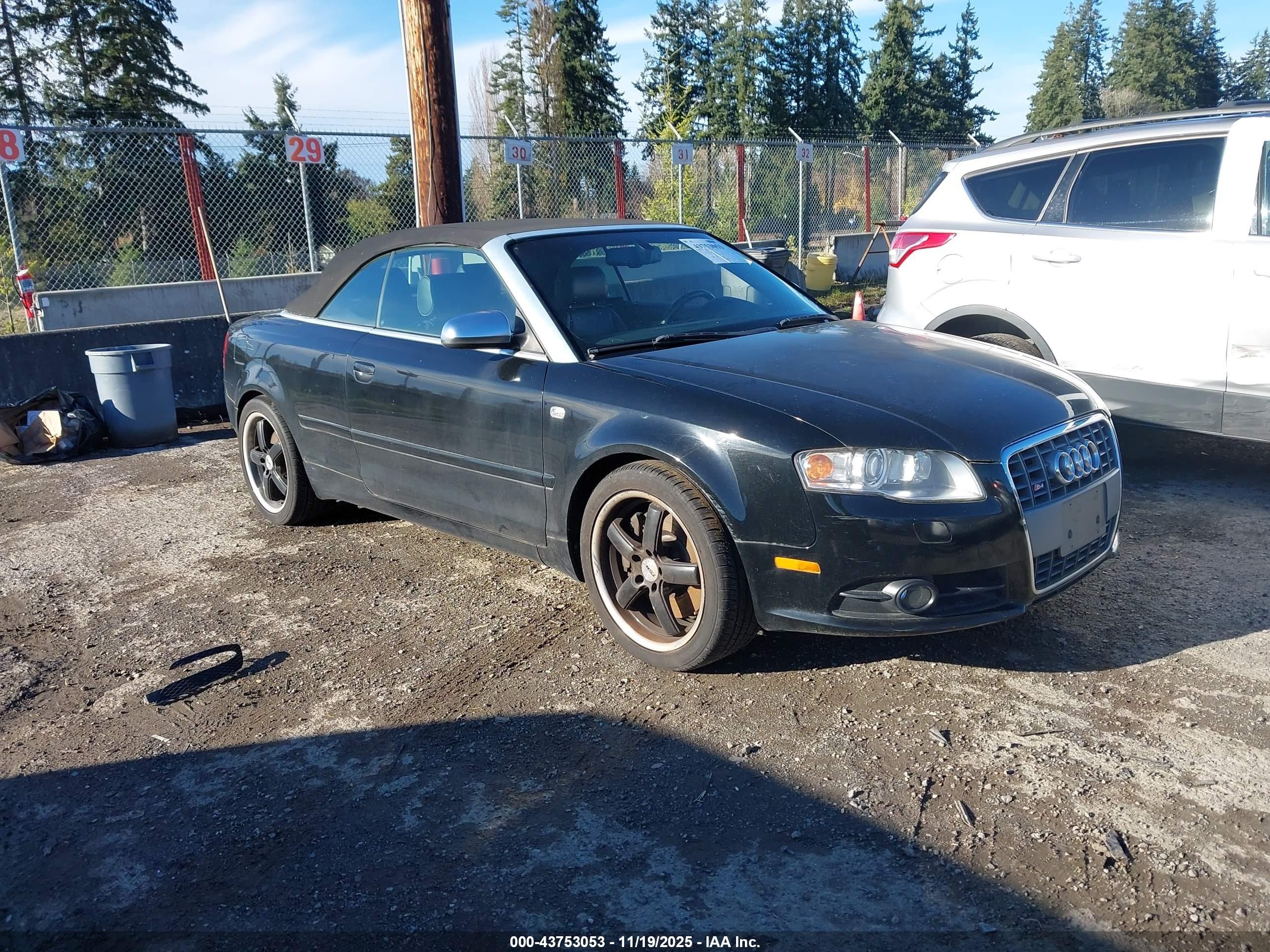2007 Audi S4   Black vin: WUARL48HX7K901166