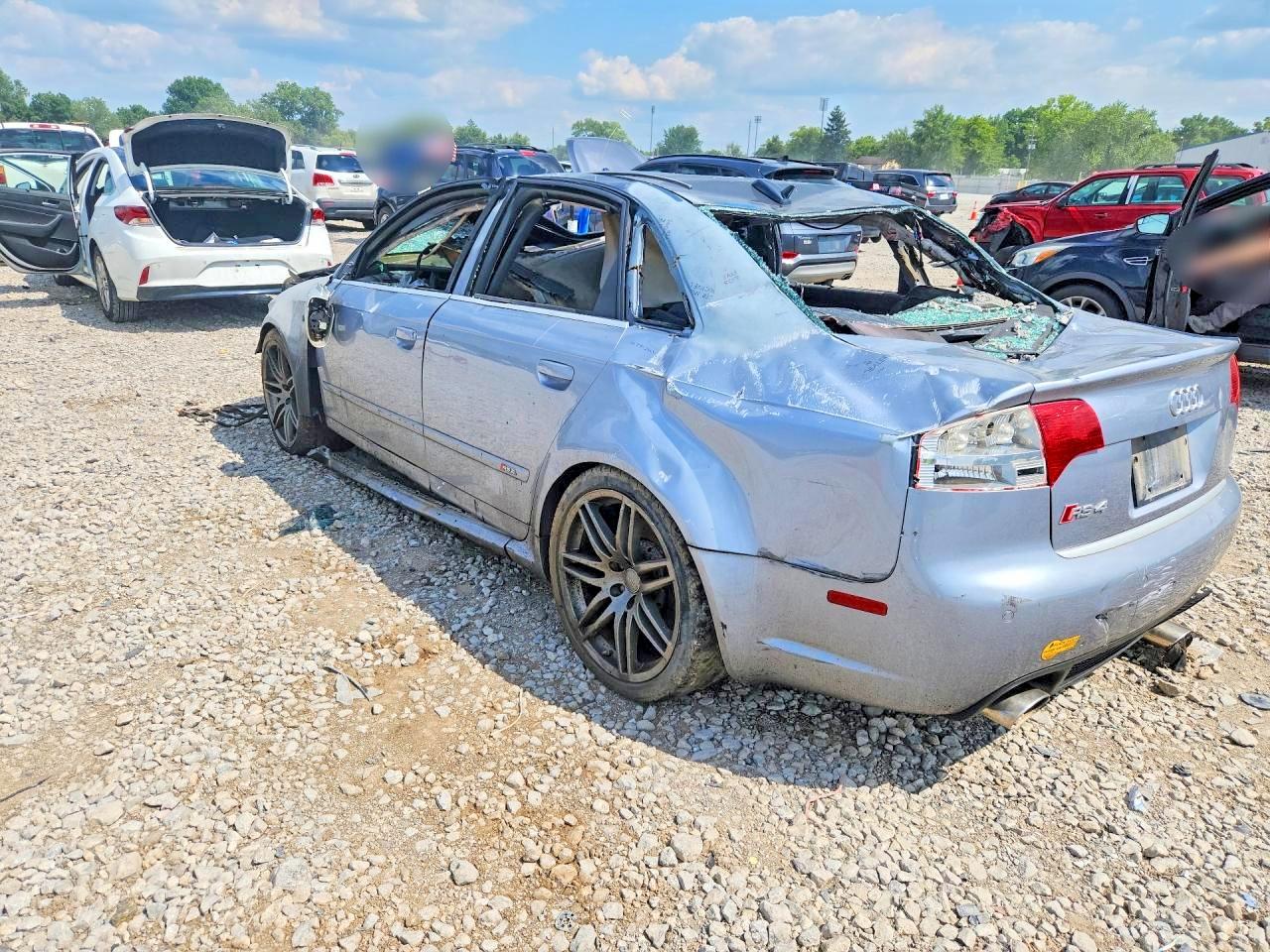 2007 Audi Rs4 Quattro Silver vin: WUARU78E77N900575