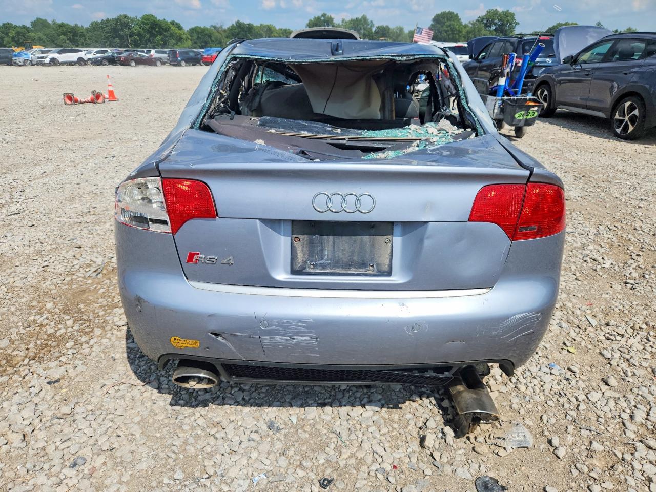 2007 Audi Rs4 Quattro Silver vin: WUARU78E77N900575