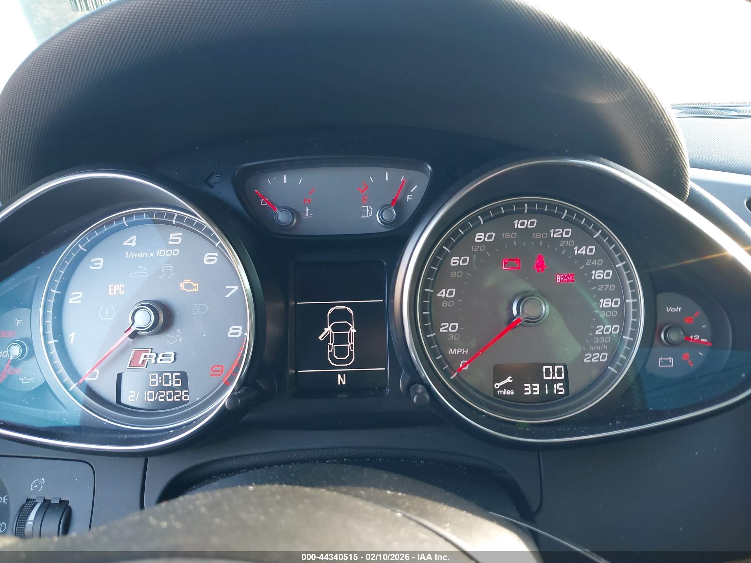 2015 Audi R8 4.2 White vin: WUASUAFG0F7001806