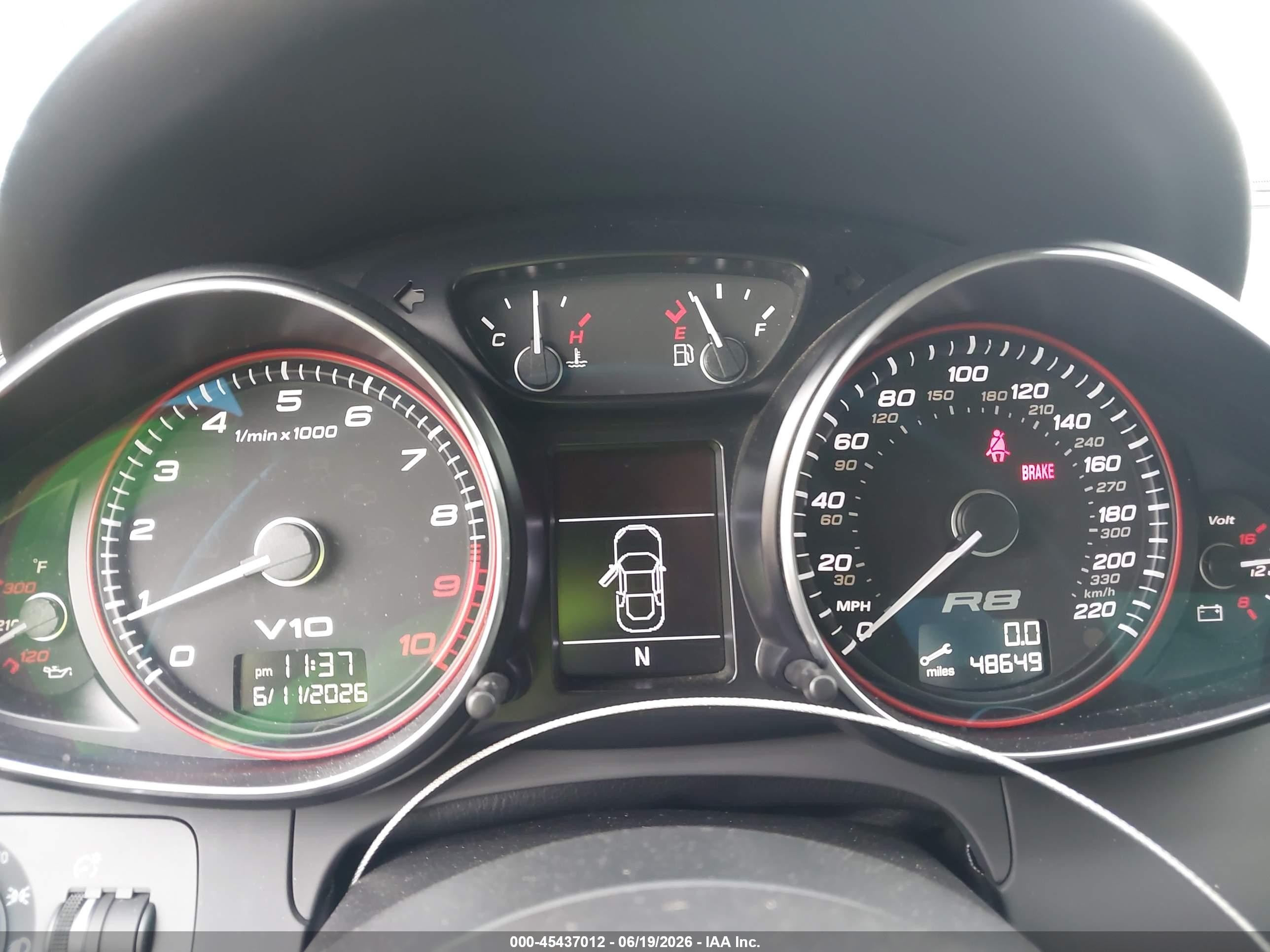 2012 Audi R8 5.2l Black vin: WUAVNAFGXCN003015