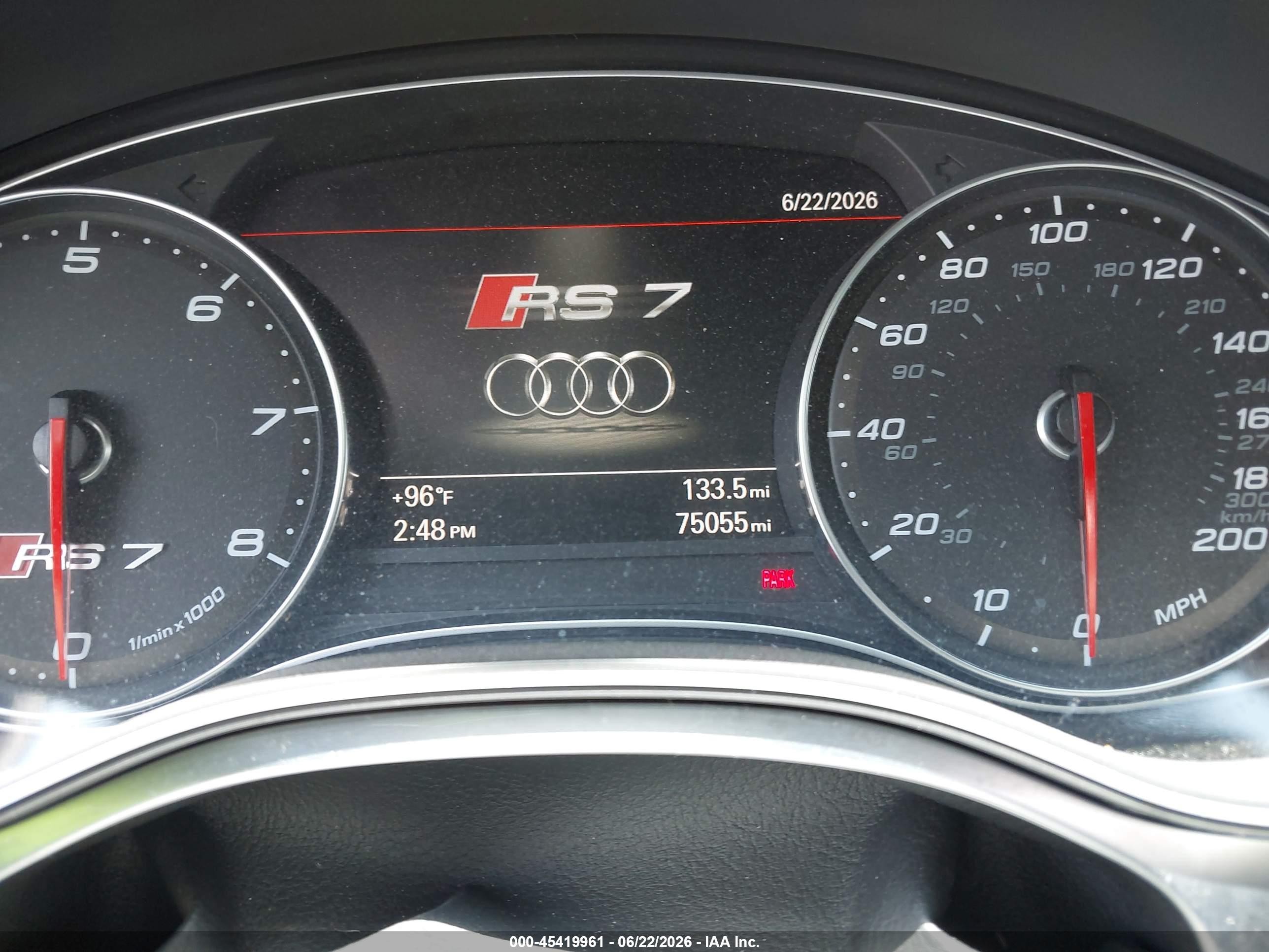 2014 Audi Rs 7 4.0t Prestige Black vin: WUAW2AFC8EN901450