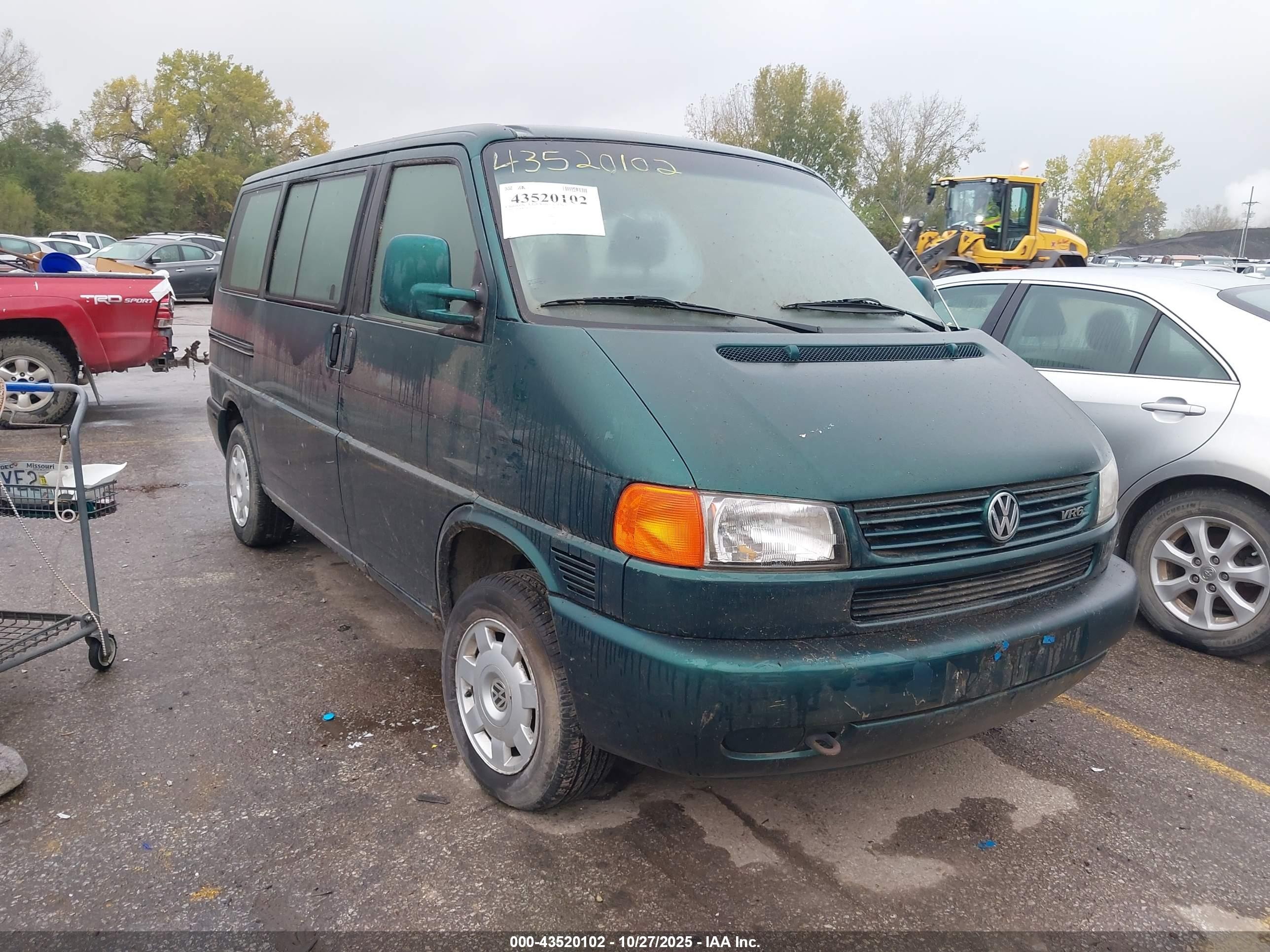 1999 Volkswagen Eurovan Gls Green vin: WV2KH2705XH007932