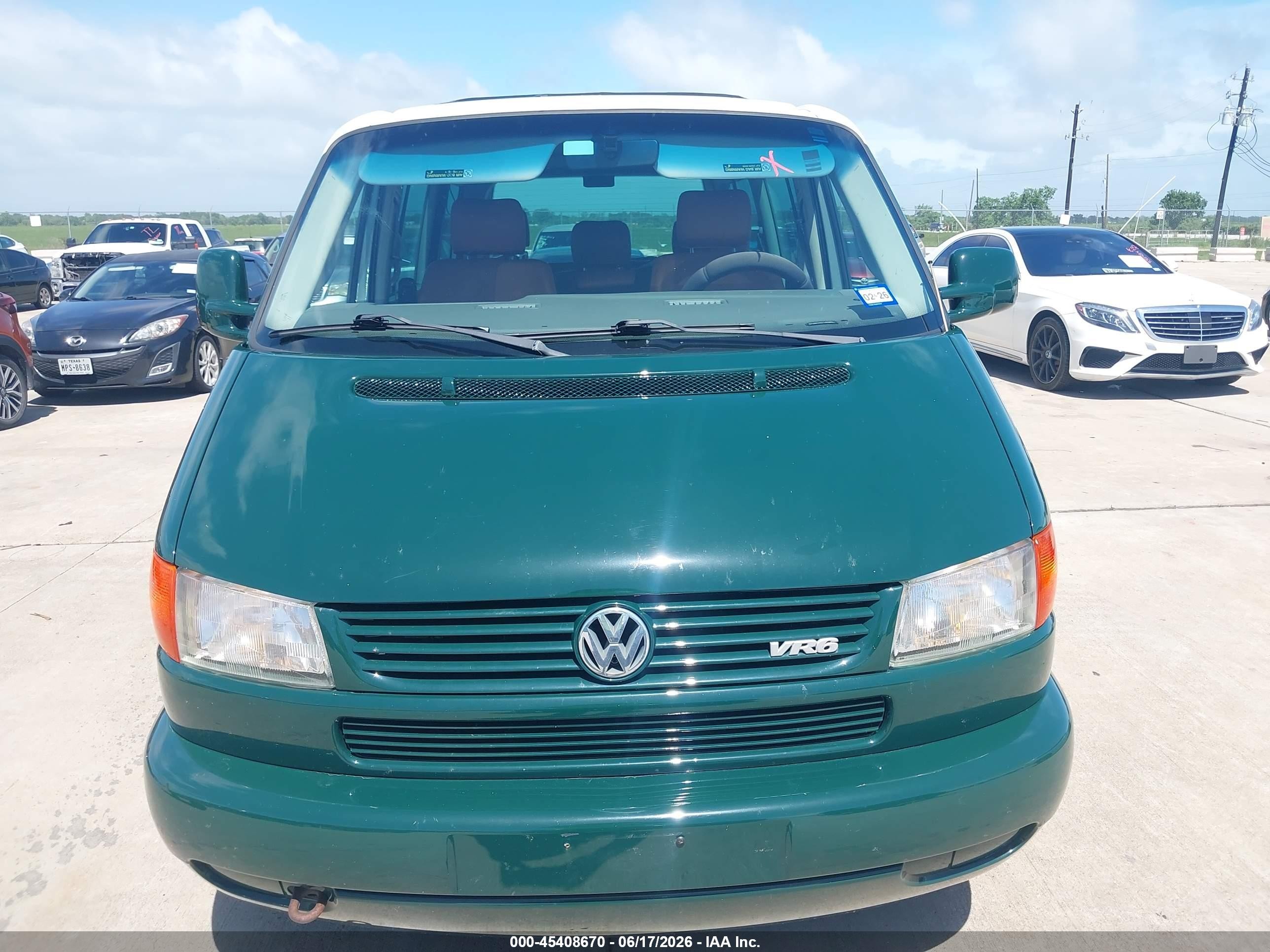 2000 Volkswagen Eurovan Gls Зеленый vin: WV2KH4707YH029587