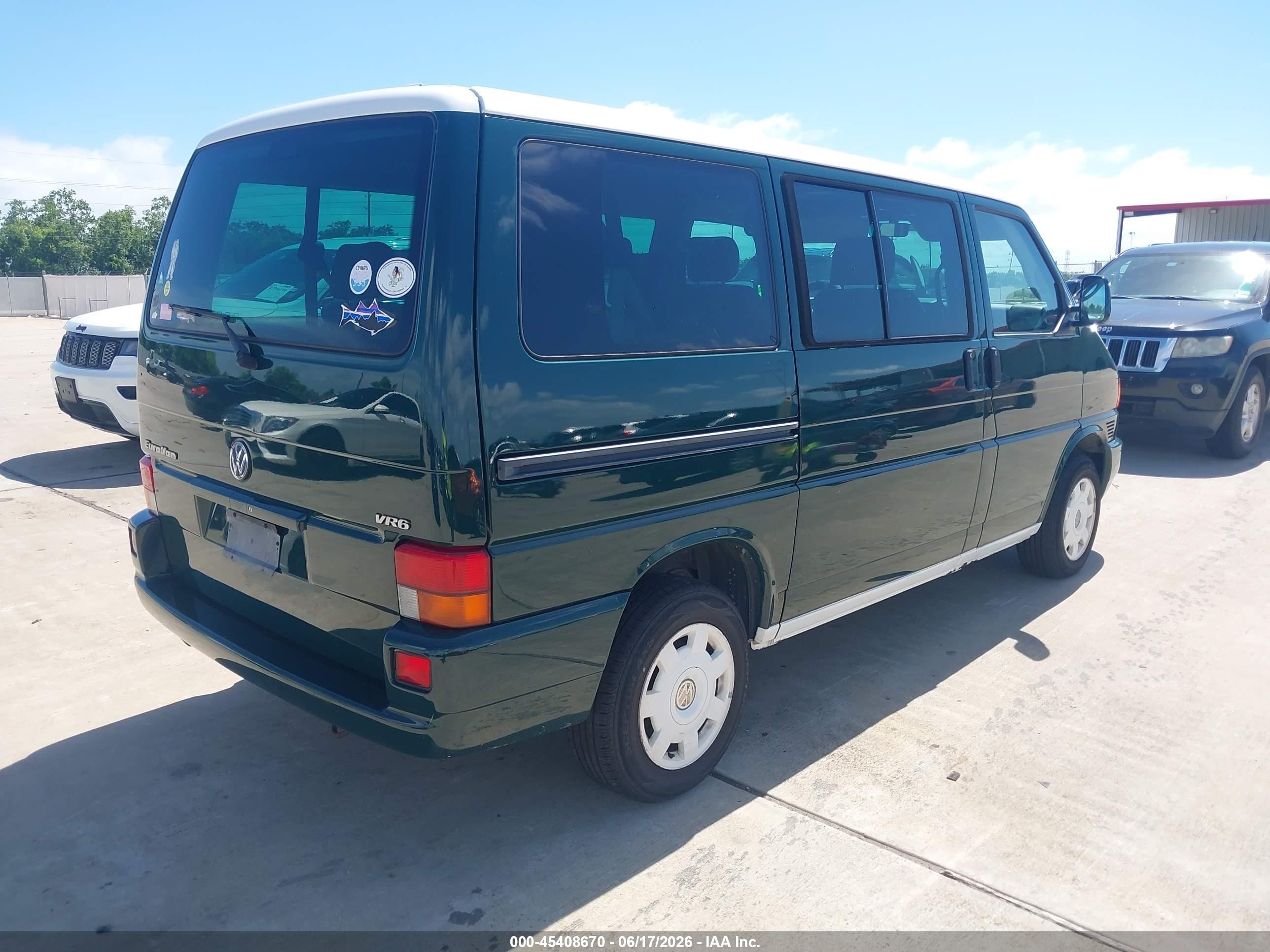 2000 Volkswagen Eurovan Gls Зеленый vin: WV2KH4707YH029587