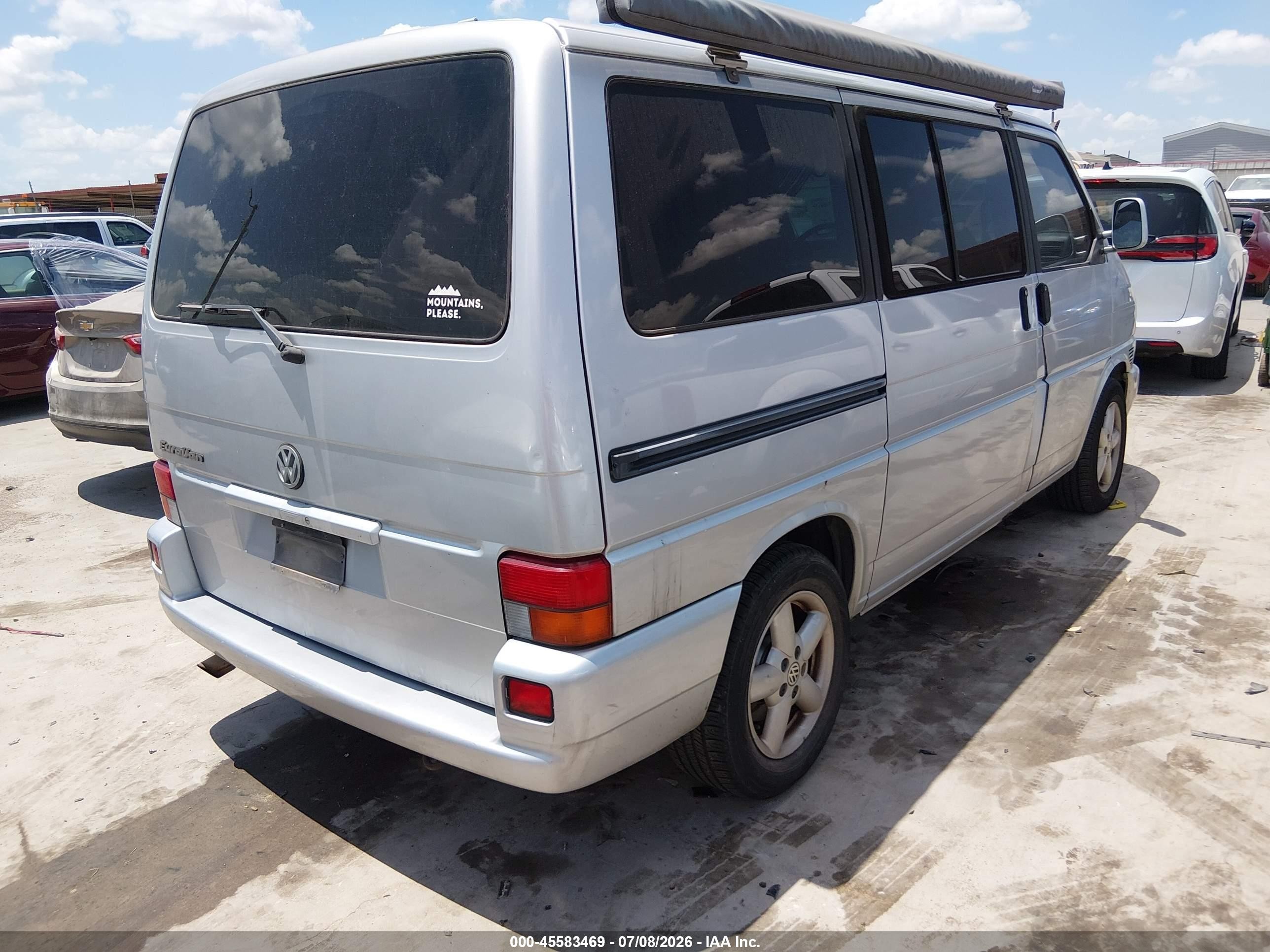 2003 Volkswagen Eurovan Mv Silver vin: WV2MB47063H012444