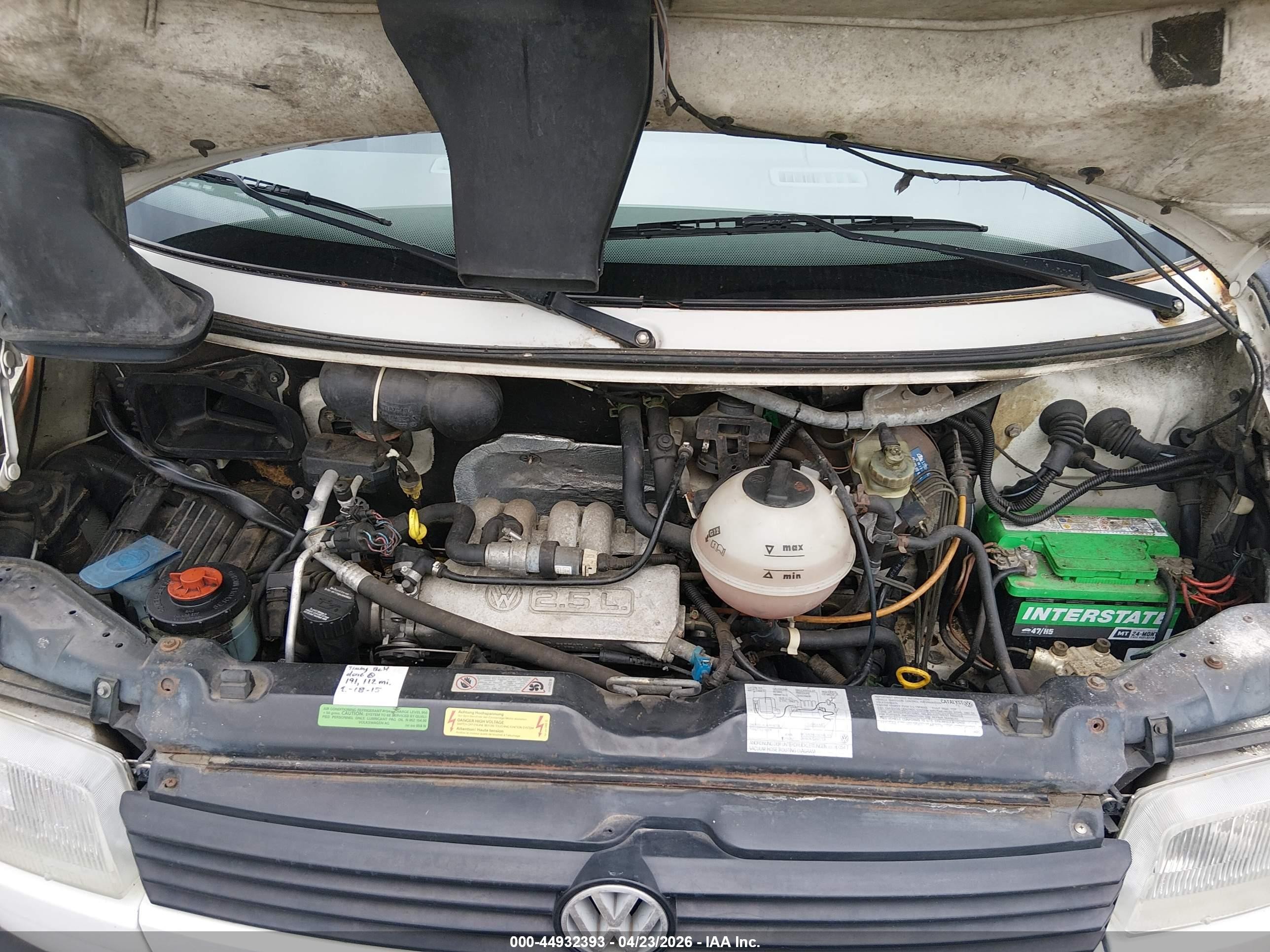 1993 Volkswagen Eurovan Mv Белый vin: WV2MC0705PH050226