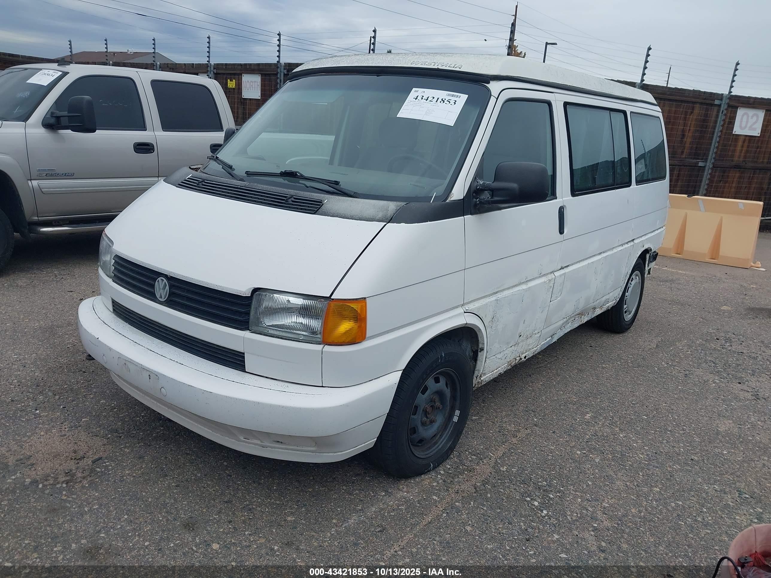1993 Volkswagen Eurovan Mv White vin: WV2MC0708PH067862