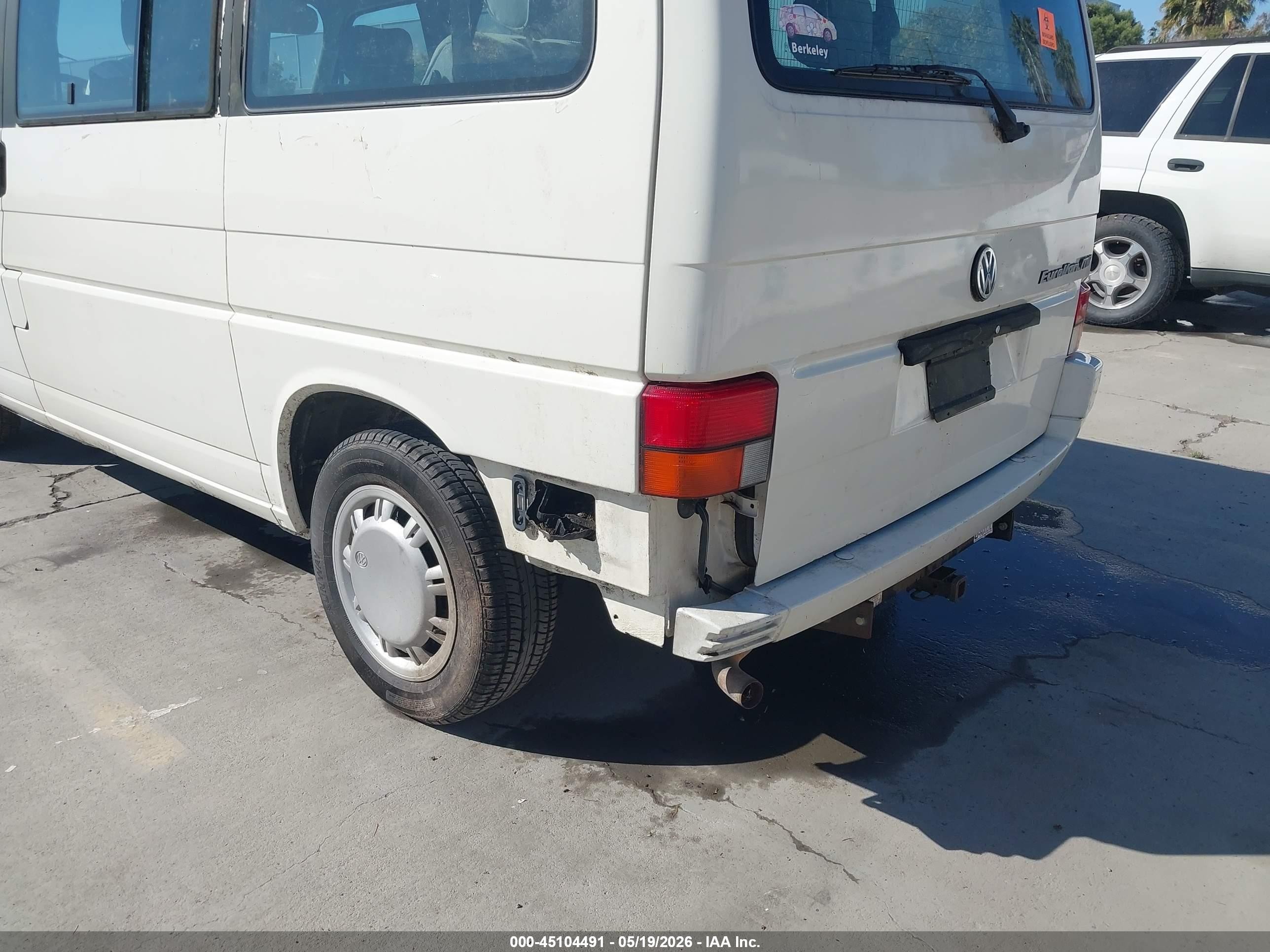 1993 Volkswagen Eurovan Mv Белый vin: WV2MD0705PH033374