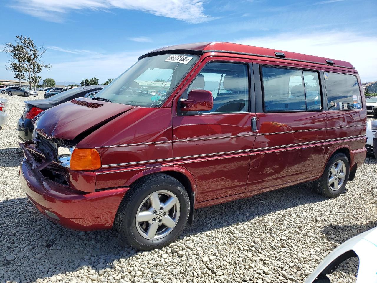 2001 Volkswagen Eurovan Mv Burgundy vin: WV2NB47001H112153