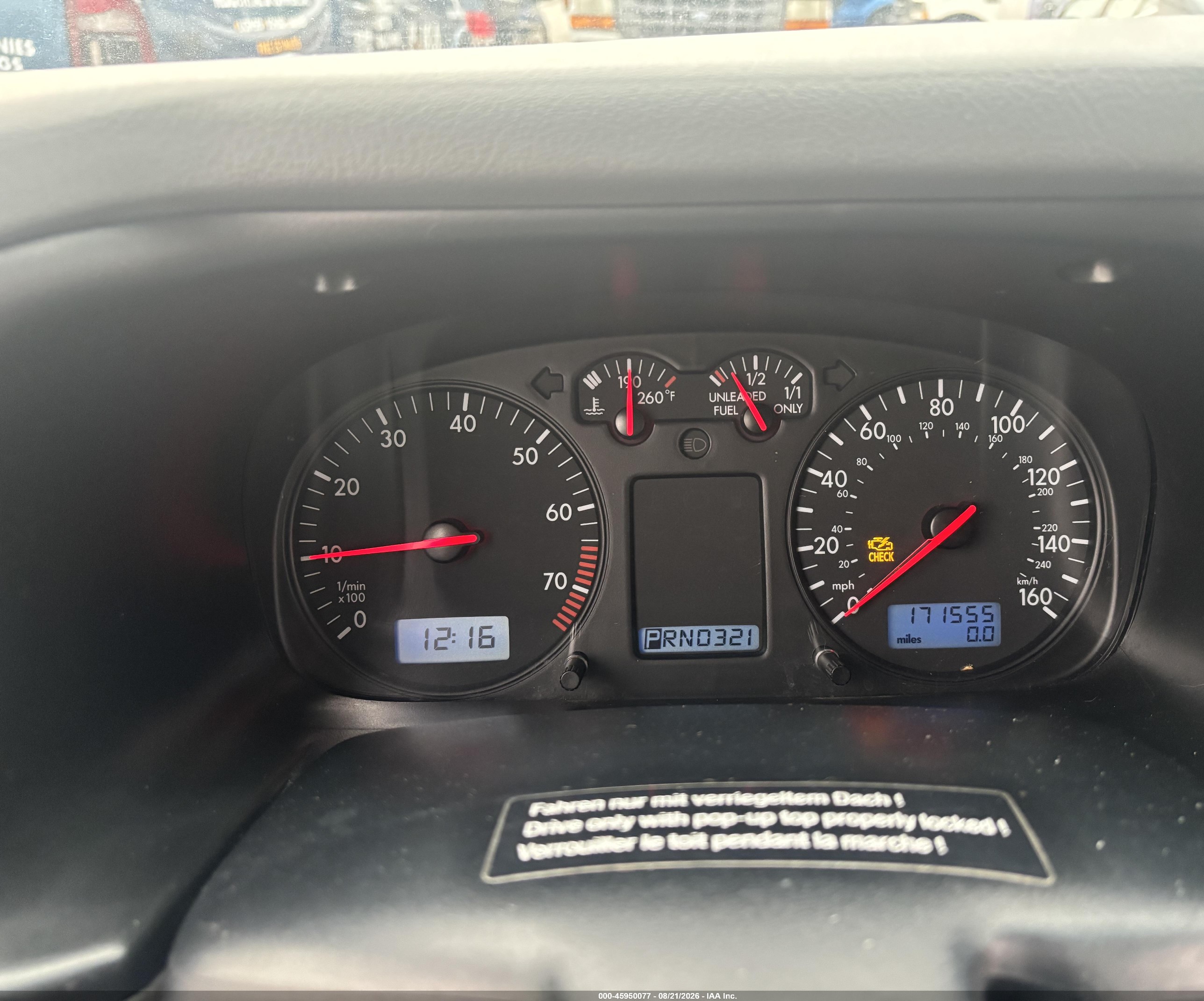 2002 Volkswagen Eurovan Mv vin: WV2NB47052H097117