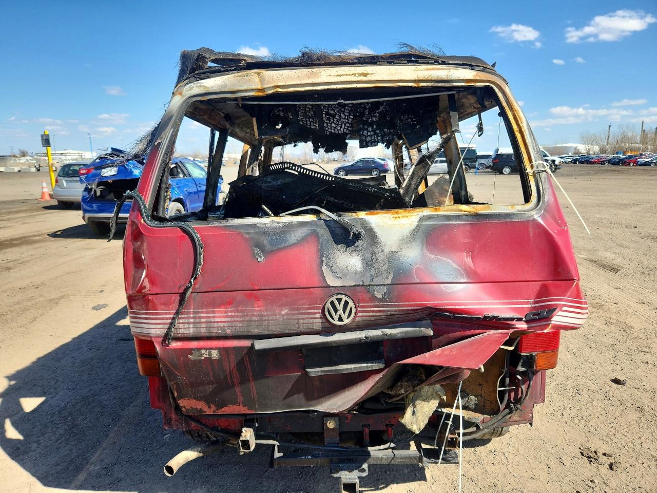 1992 Volkswagen Eurovan Cv Camper Пожар vin: WV2PC070XNH079117