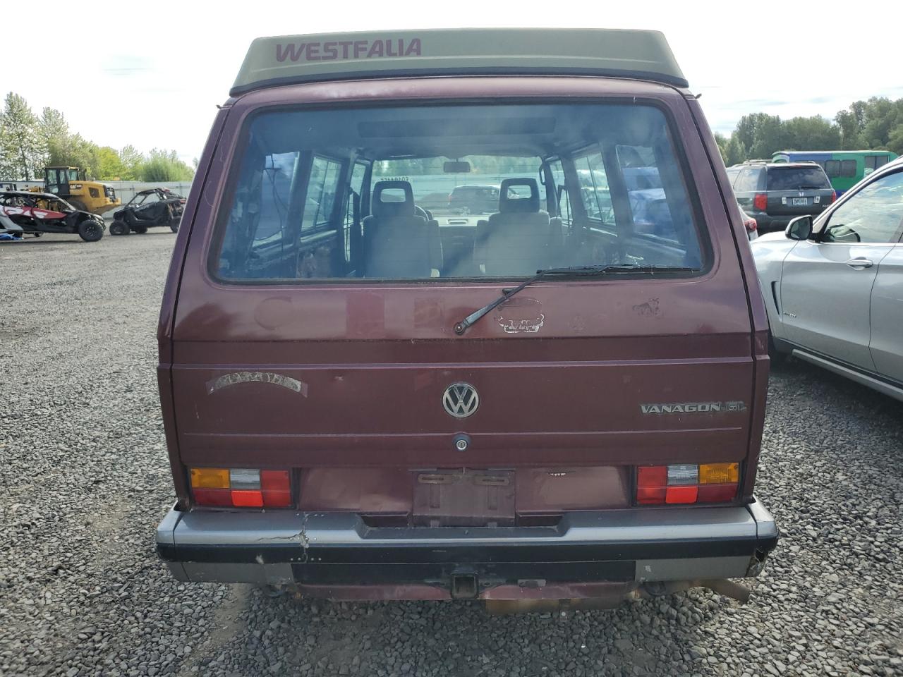 1991 Volkswagen Vanagon Bus Бордовый vin: WV2YB0256MG008995