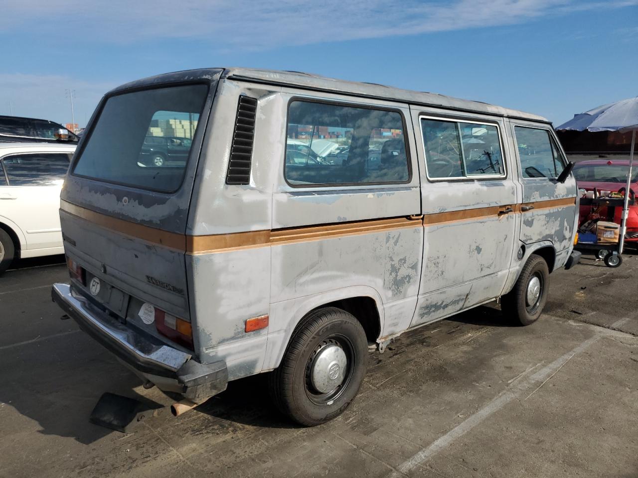 1985 Volkswagen Vanagon Bus Blue vin: WV2YB025XFH083048