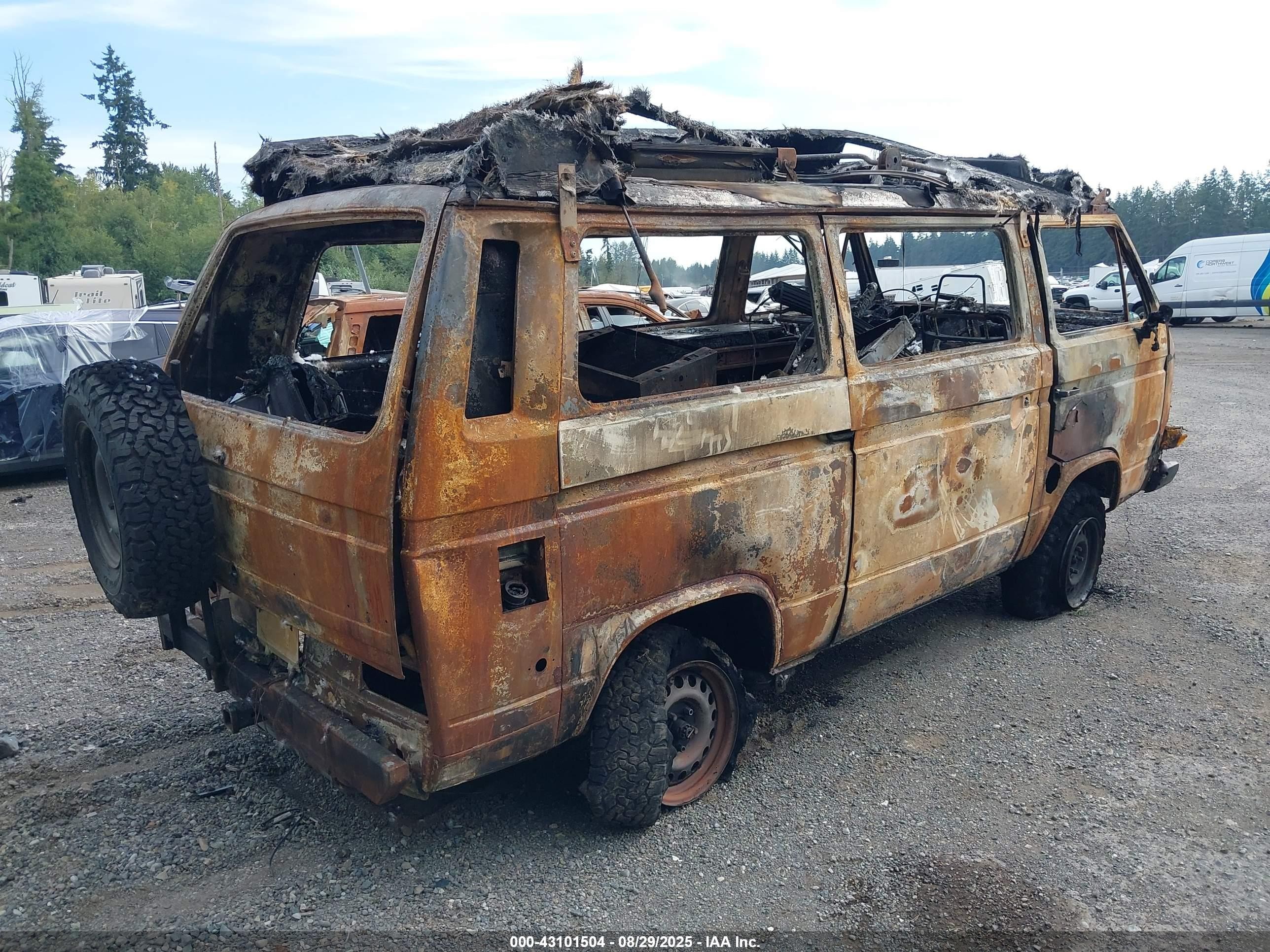 1987 Volkswagen Vanagon Campmobile Burgundy vin: WV2ZB0256HH047896