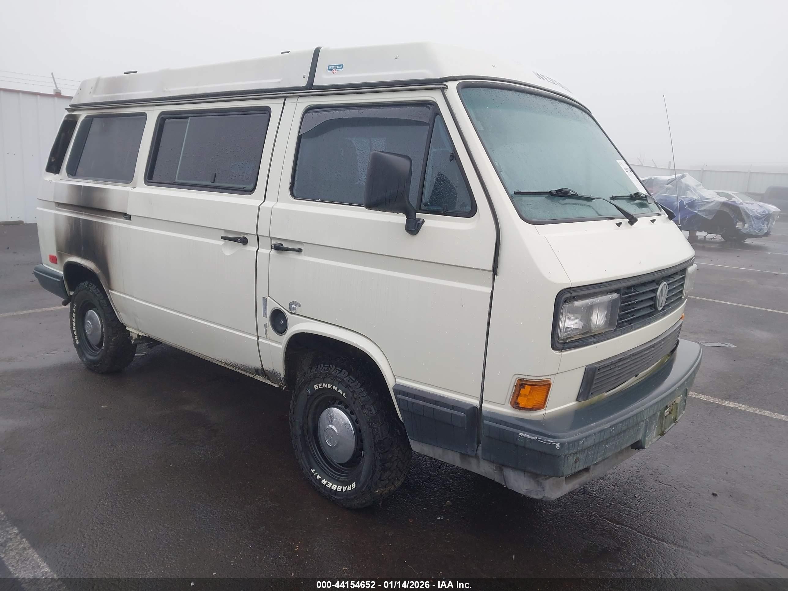 1991 Volkswagen Vanagon Campmobile Белый vin: WV2ZB0258MH001075