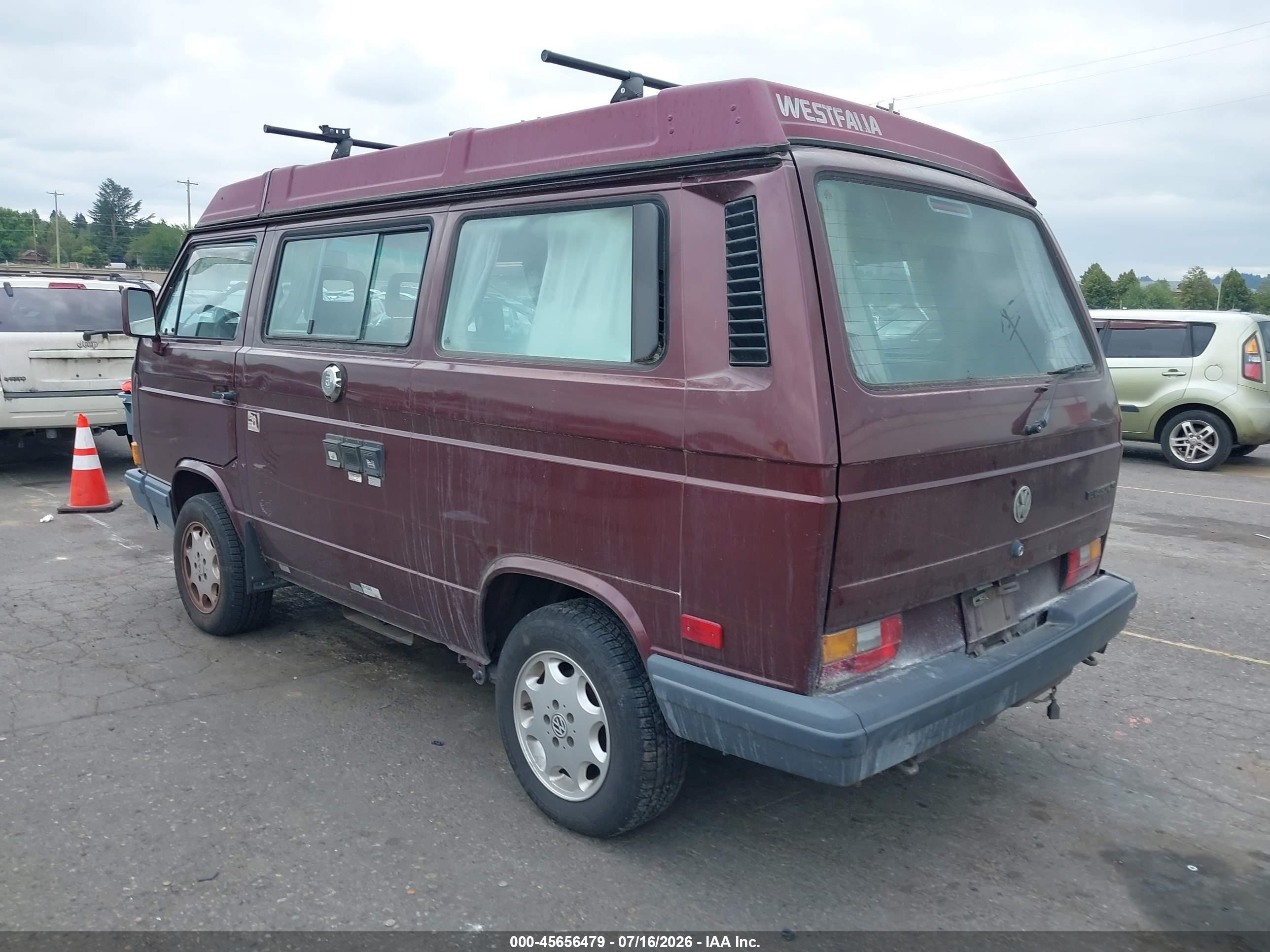 1991 Volkswagen Vanagon Campmobile Бордовый vin: WV2ZB0259MG006808
