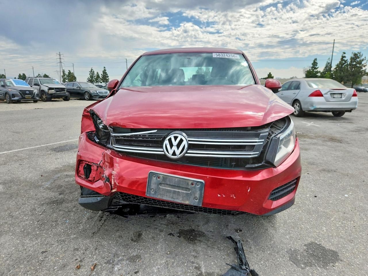 2013 Volkswagen Tiguan S Бордовый vin: WVGAV3AX0DW090431