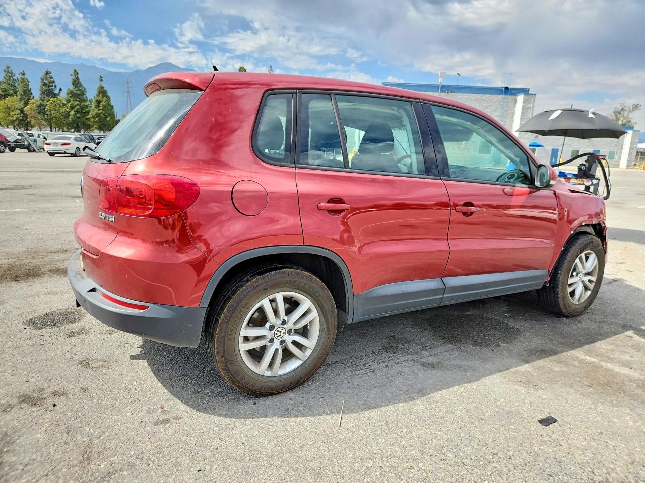 2013 Volkswagen Tiguan S Бордовый vin: WVGAV3AX0DW090431