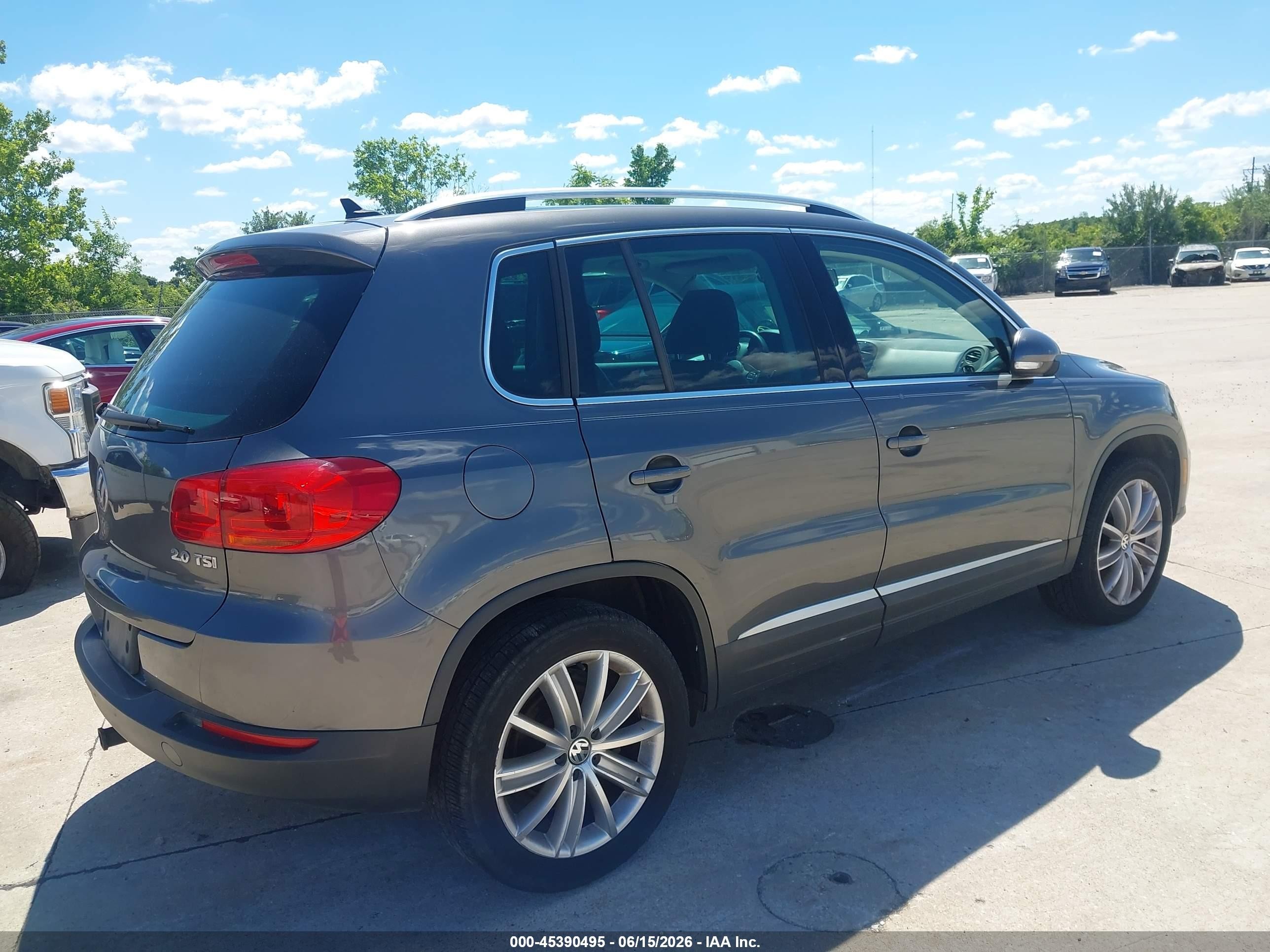 2013 Volkswagen Tiguan Se Gray vin: WVGAV3AX0DW580979
