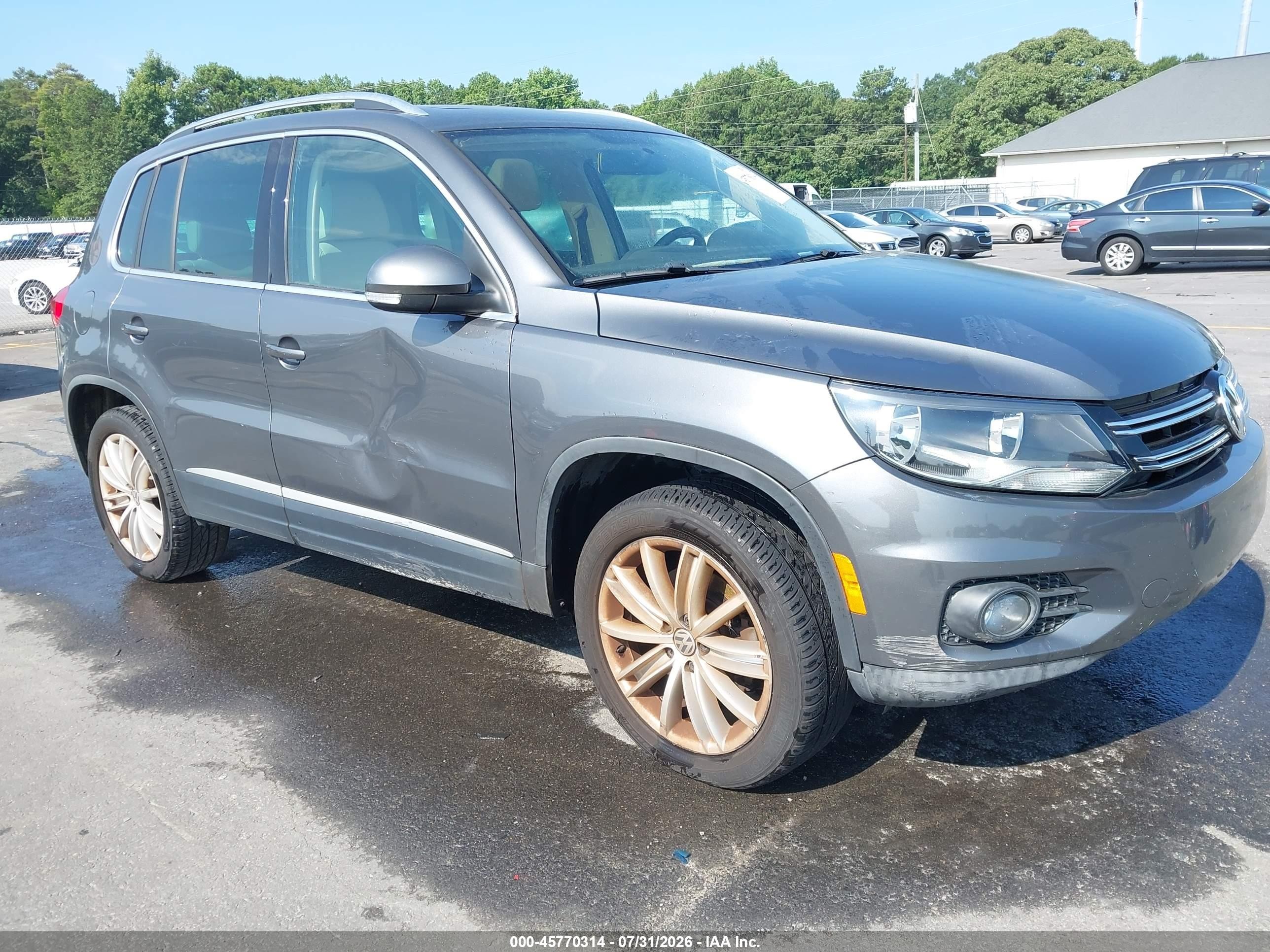 2013 Volkswagen Tiguan Se Серый vin: WVGAV3AX0DW587544