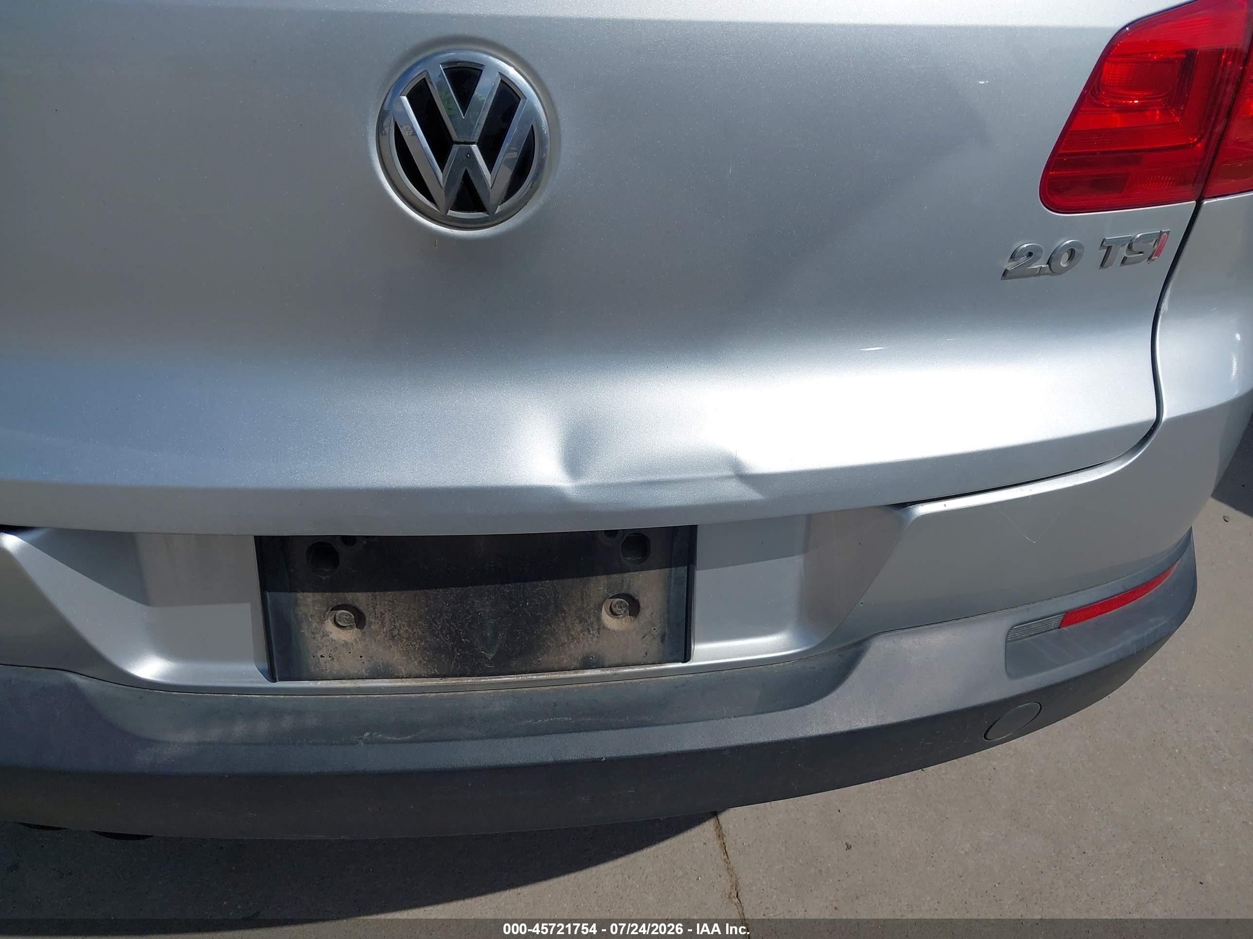 2013 Volkswagen Tiguan Se Silver vin: WVGAV3AX0DW596146