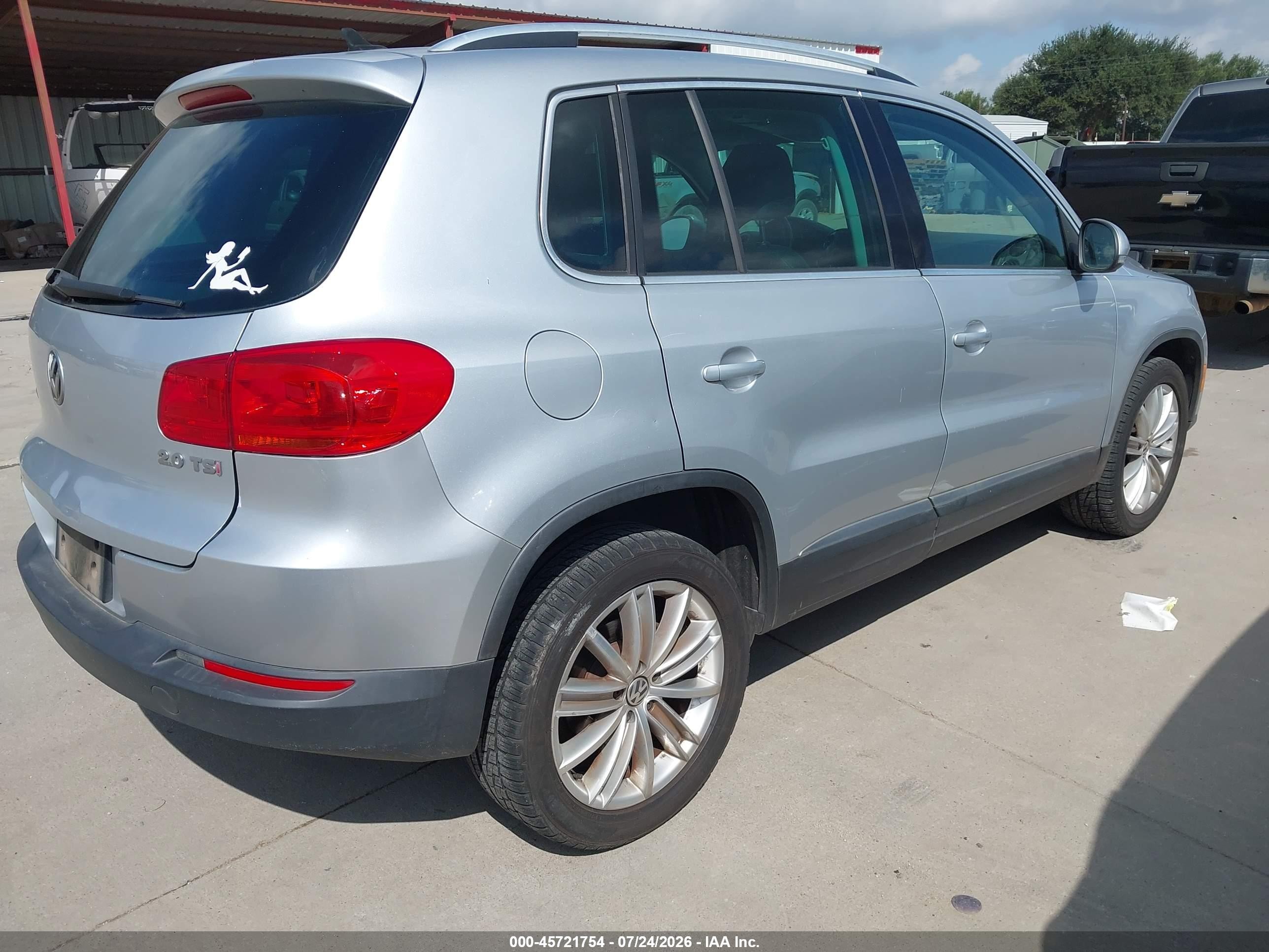 2013 Volkswagen Tiguan Se Silver vin: WVGAV3AX0DW596146