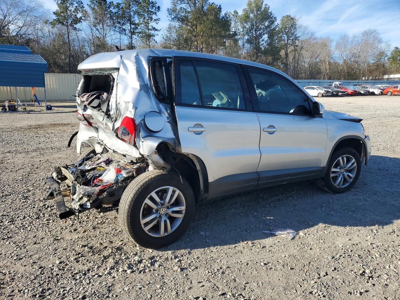 2014 Volkswagen Tiguan S Серебряный vin: WVGAV3AX0EW536837