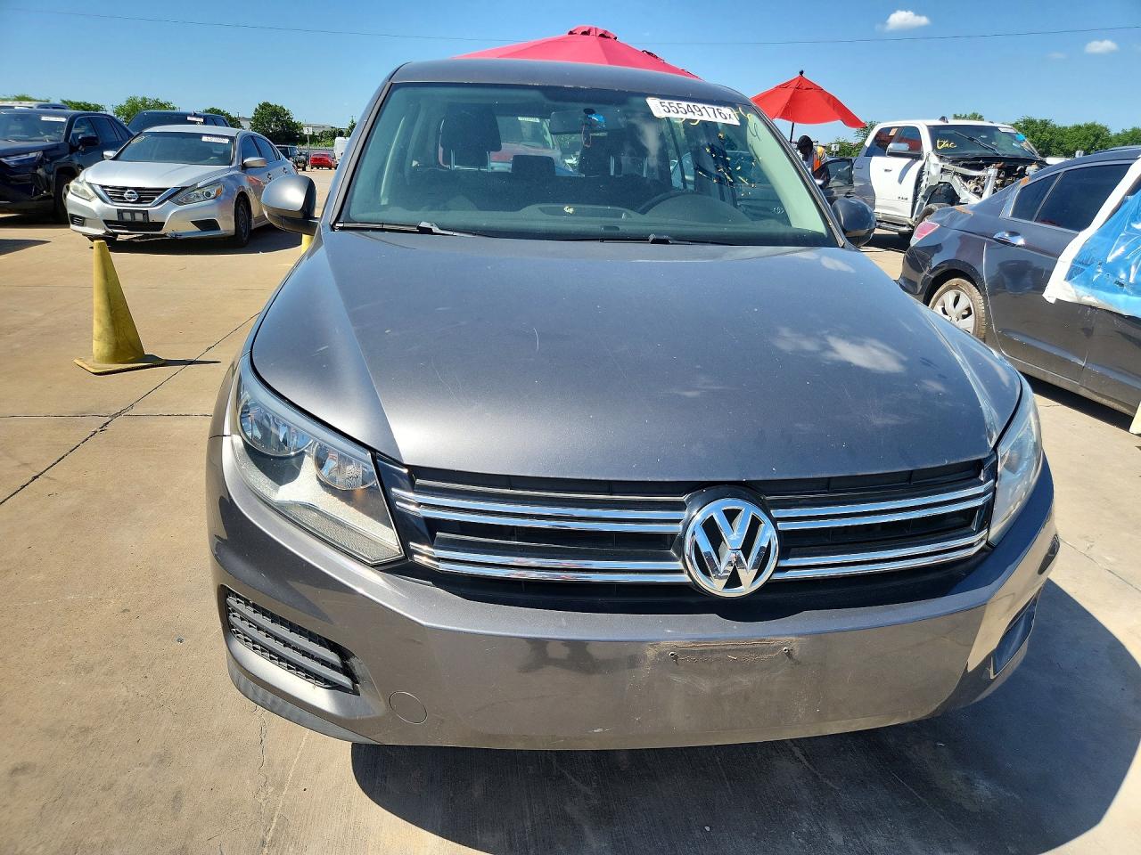 2014 Volkswagen Tiguan S Gray vin: WVGAV3AX0EW550186