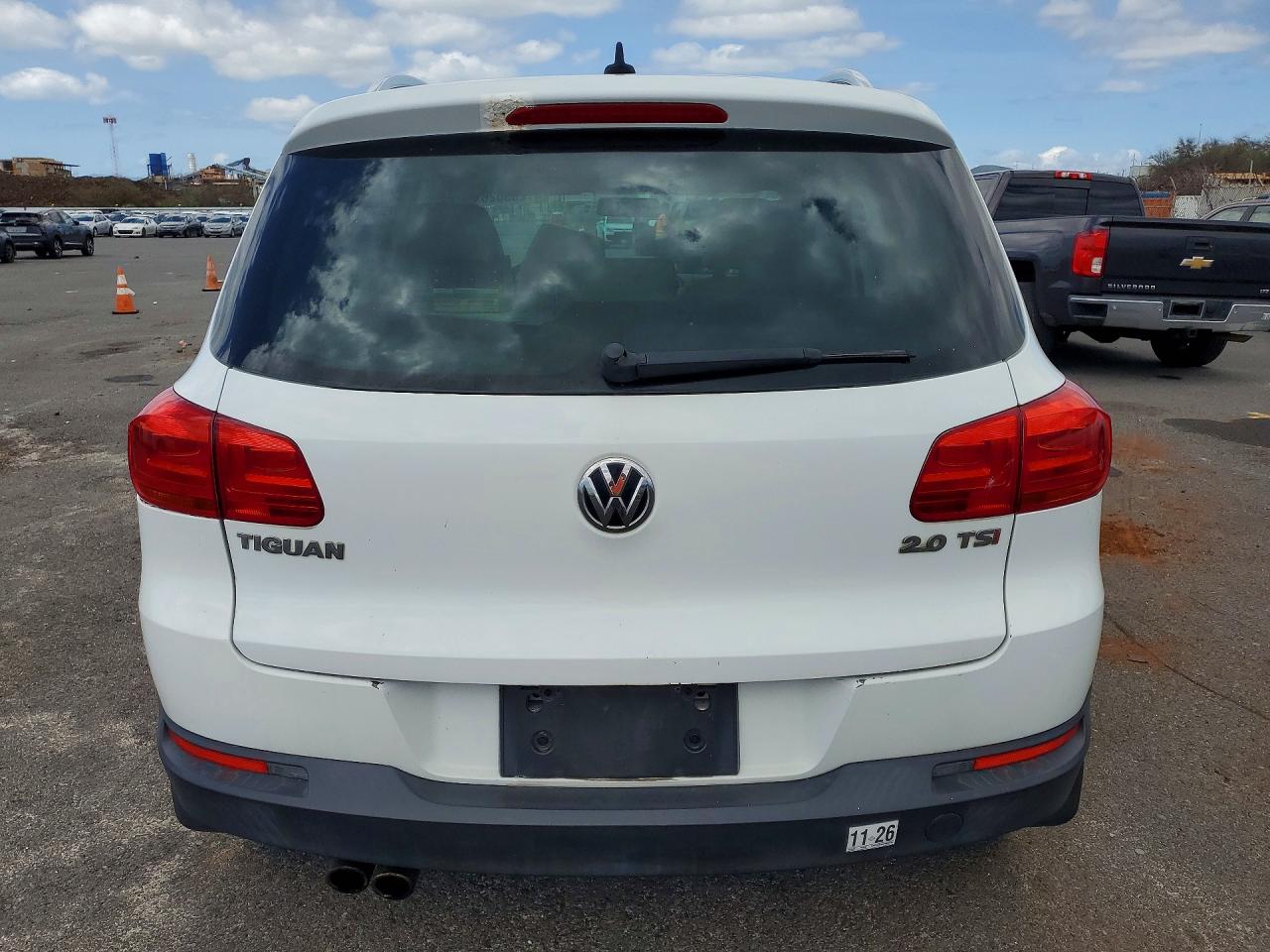 2014 Volkswagen Tiguan S Белый vin: WVGAV3AX0EW600150