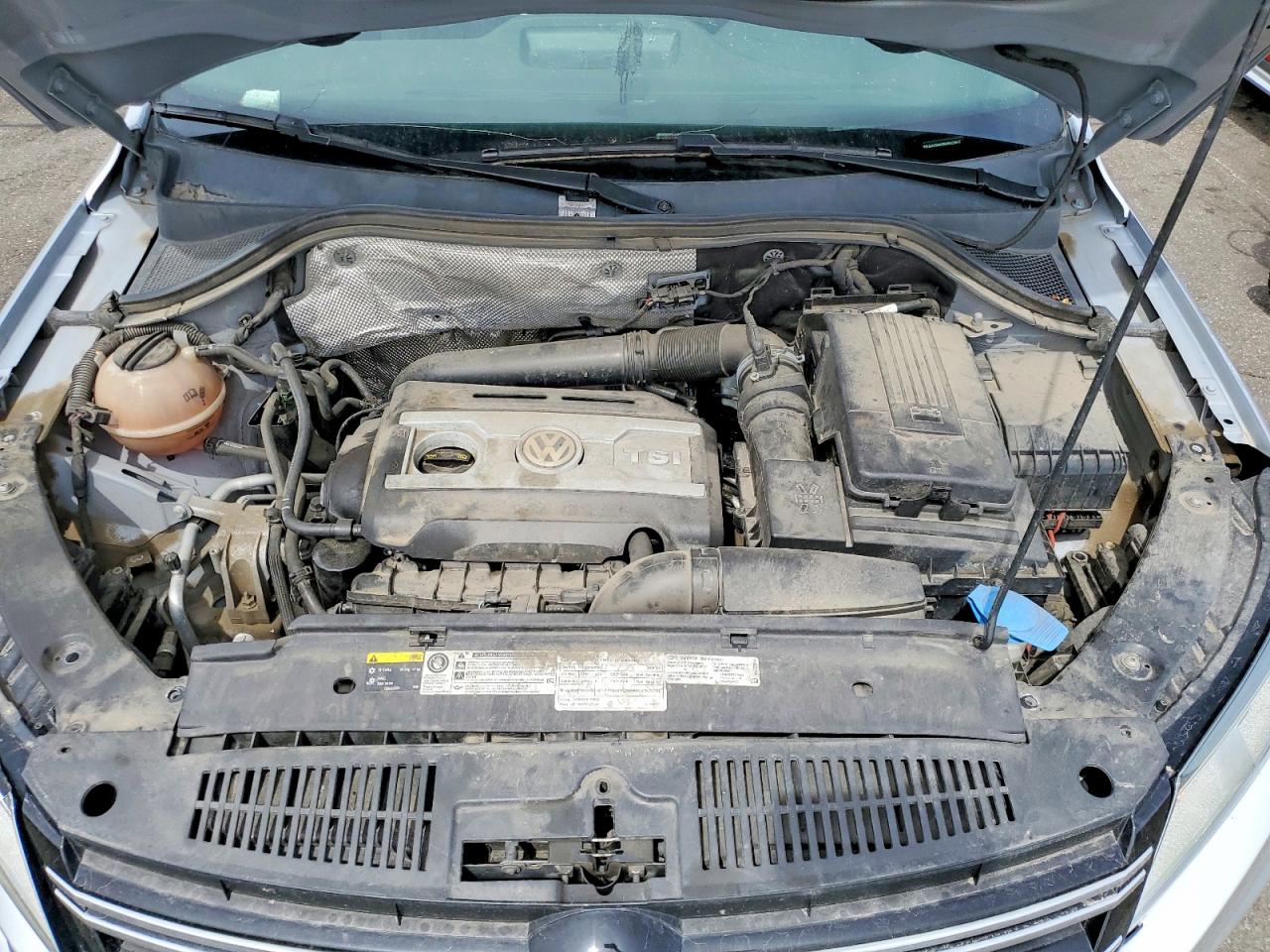 2014 Volkswagen Tiguan S Silver vin: WVGAV3AX0EW623847