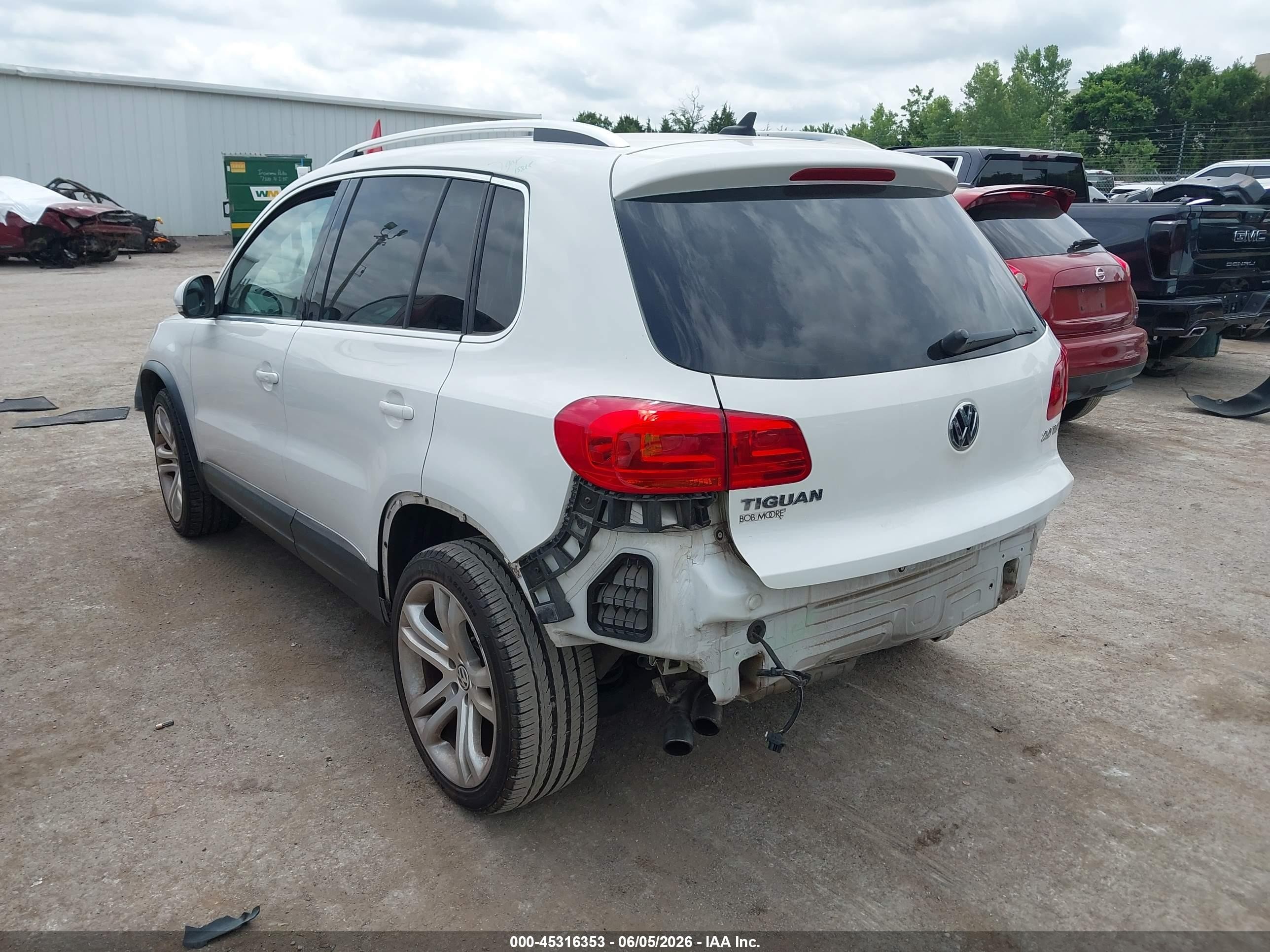 2013 Volkswagen Tiguan Sel White vin: WVGAV3AX1DW566427