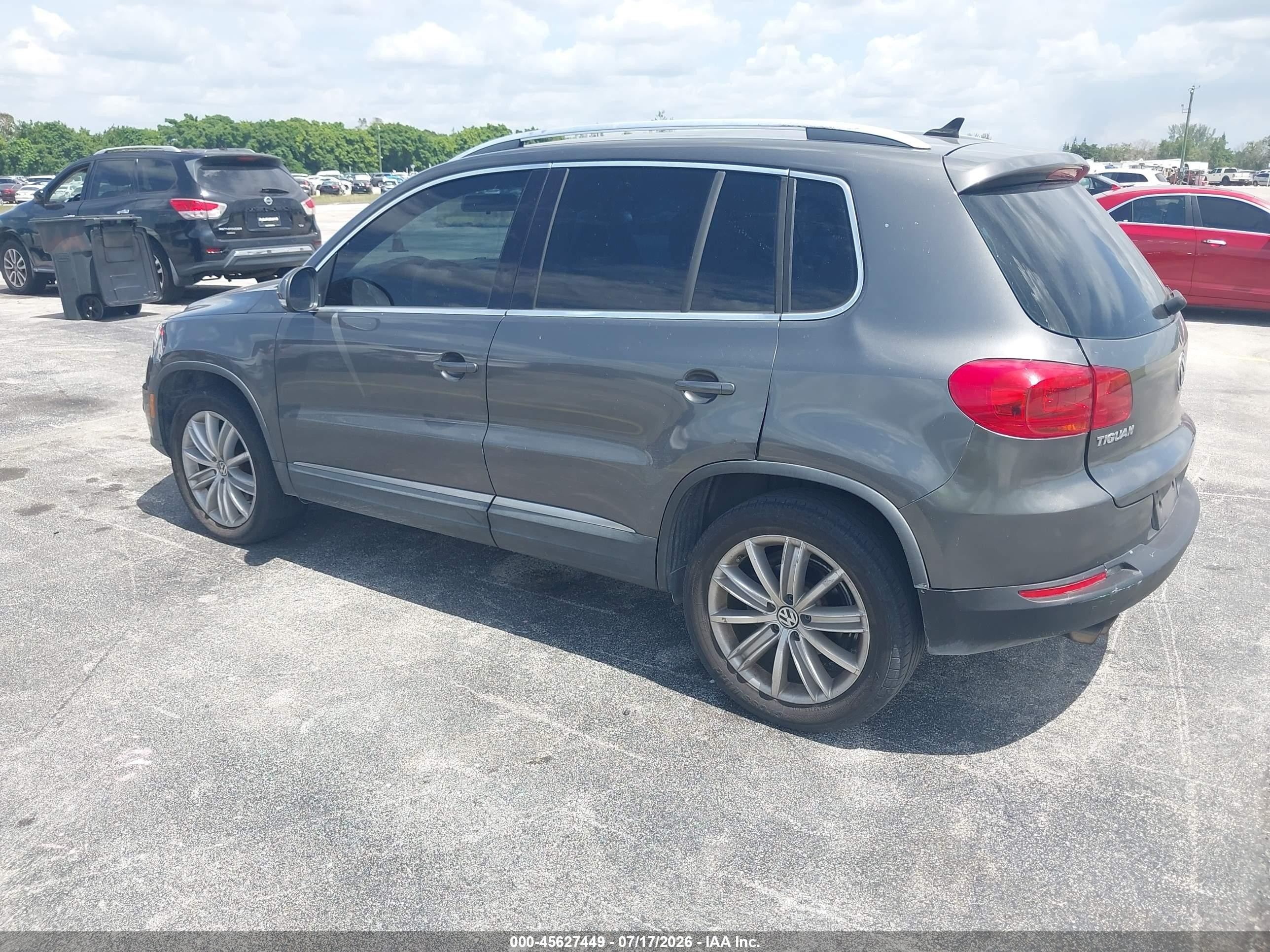 2013 Volkswagen Tiguan Se Gray vin: WVGAV3AX1DW571563