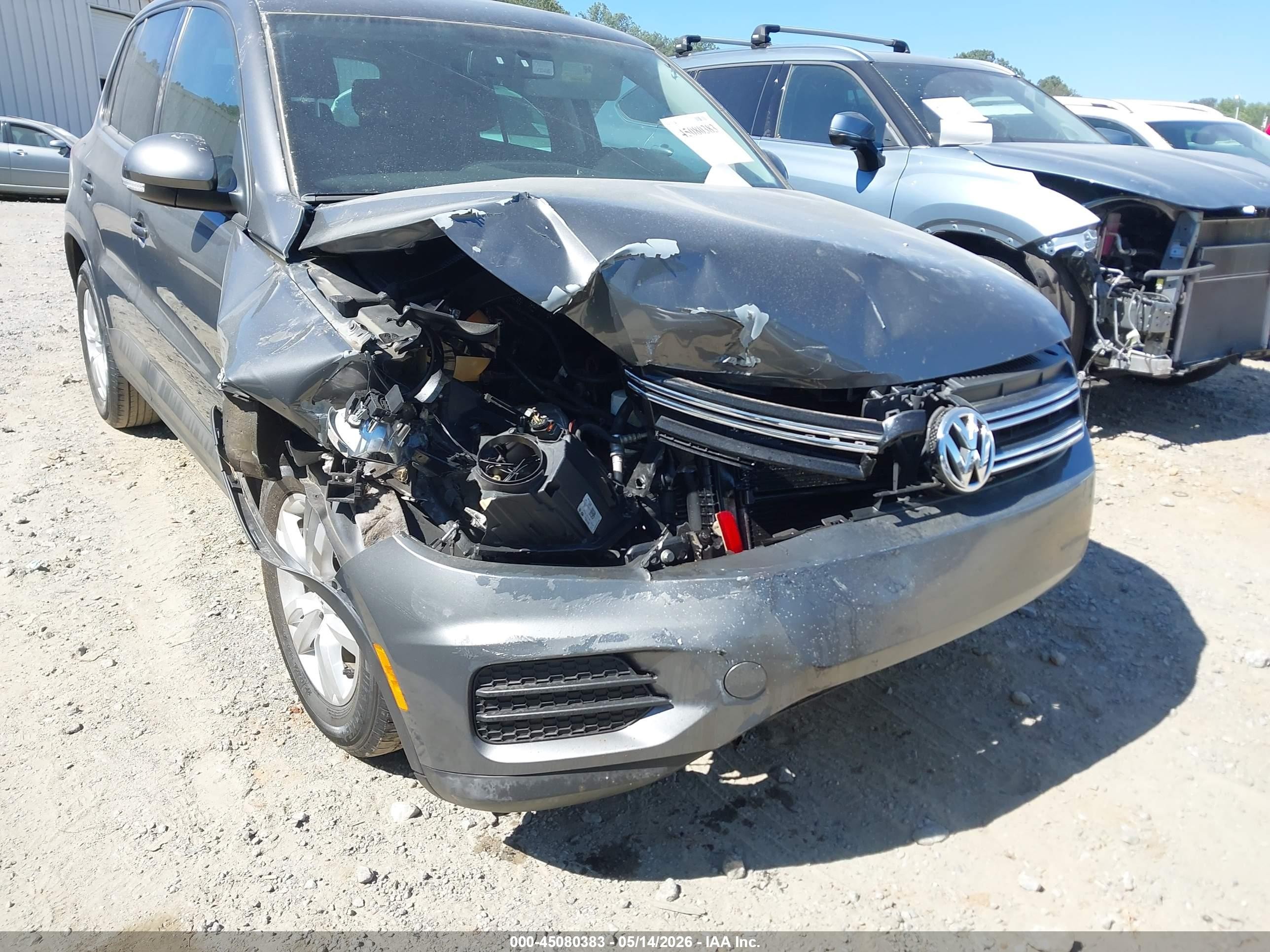 2013 Volkswagen Tiguan S Серый vin: WVGAV3AX1DW608286