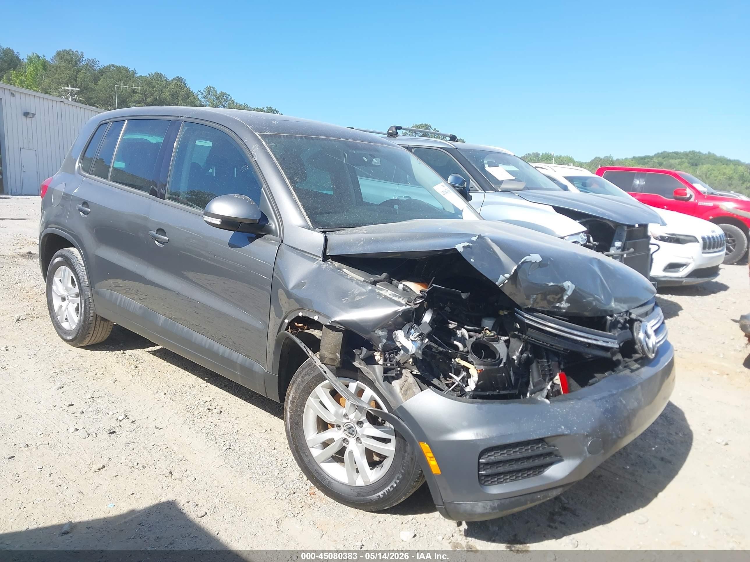 2013 Volkswagen Tiguan S Серый vin: WVGAV3AX1DW608286