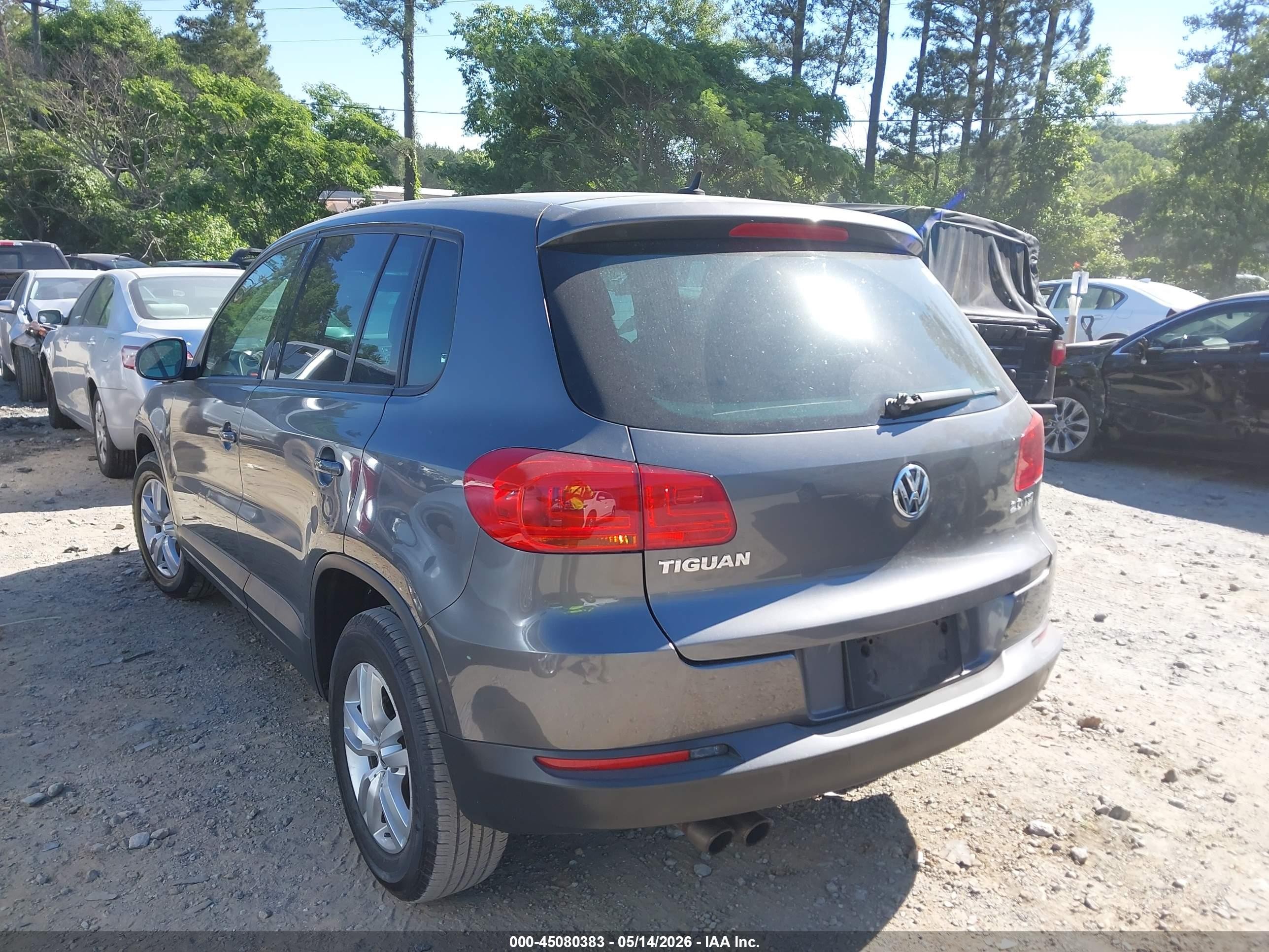2013 Volkswagen Tiguan S Серый vin: WVGAV3AX1DW608286