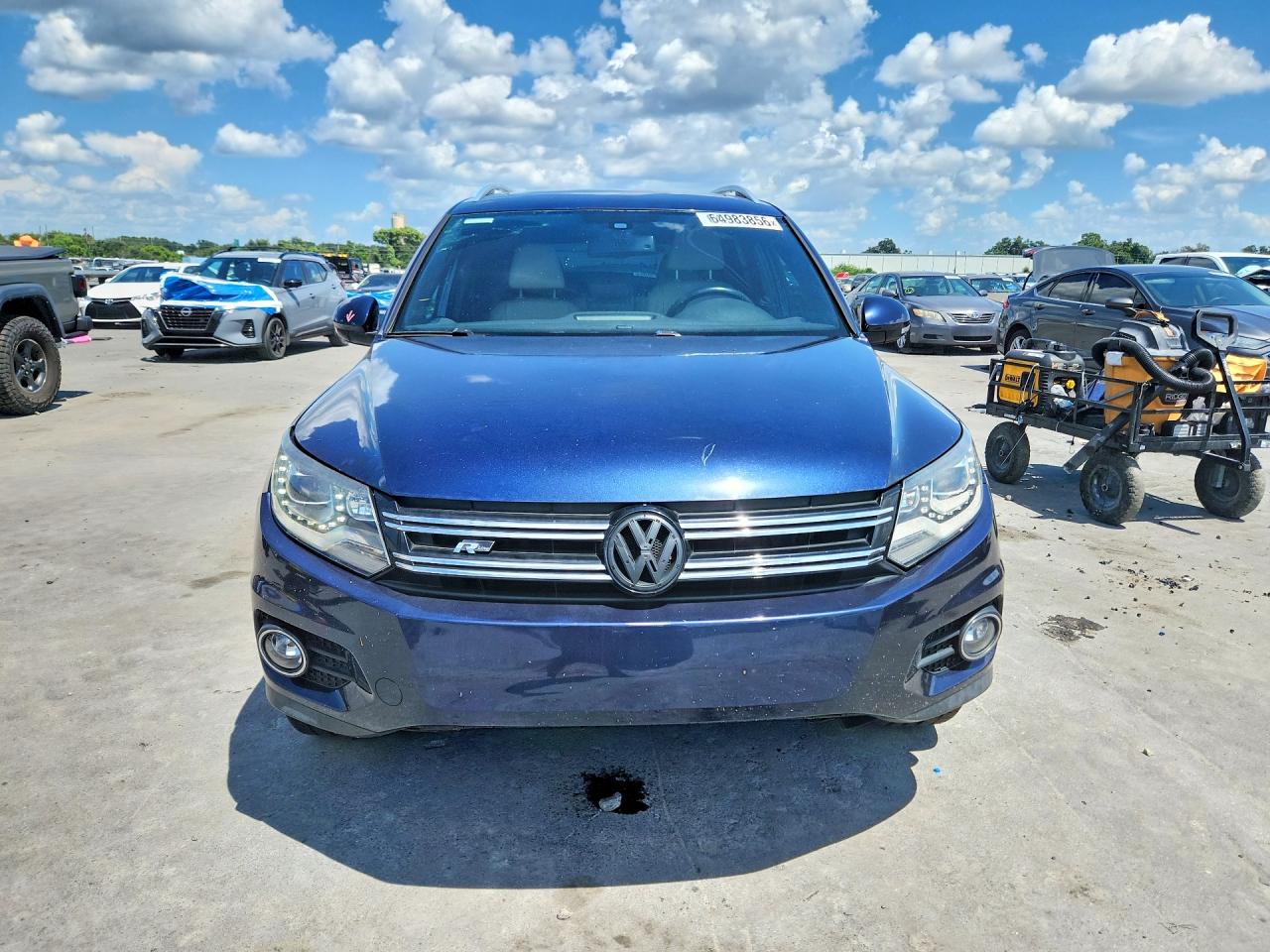 2014 Volkswagen Tiguan S Blue vin: WVGAV3AX1EW081142
