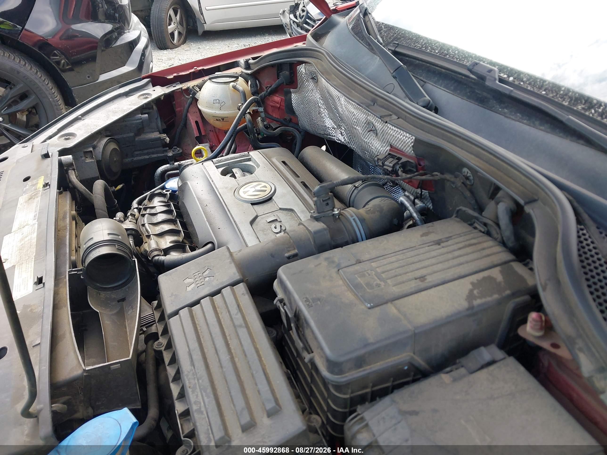 2014 Volkswagen Tiguan S Red vin: WVGAV3AX1EW110221