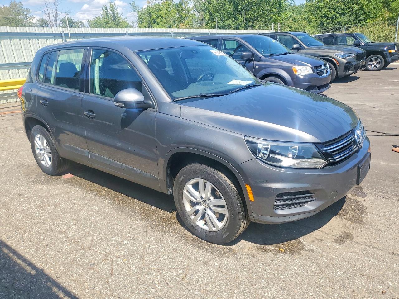 2014 Volkswagen Tiguan S Угольный vin: WVGAV3AX1EW506746