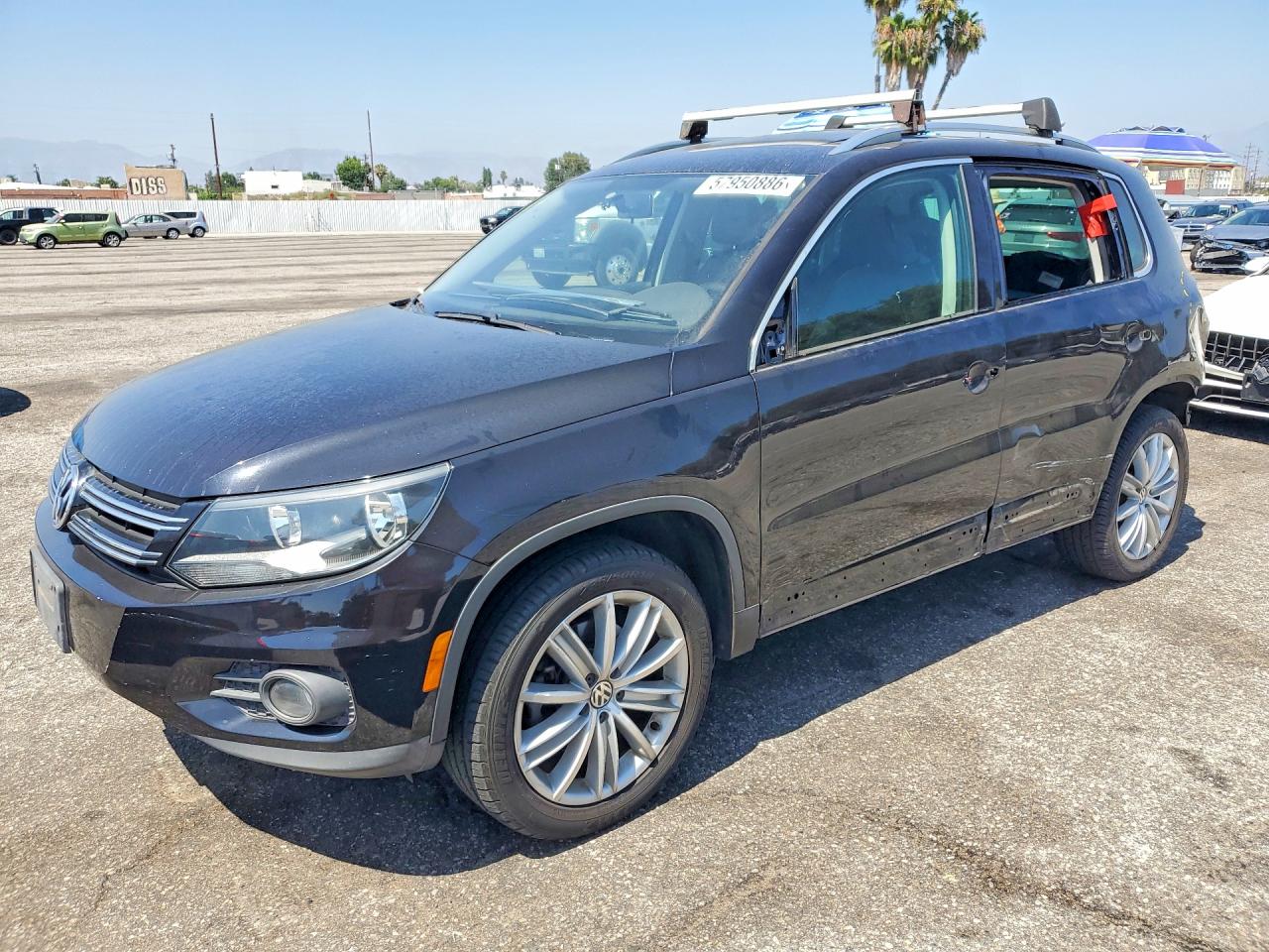 2014 Volkswagen Tiguan Black vin: WVGAV3AX1EW509839