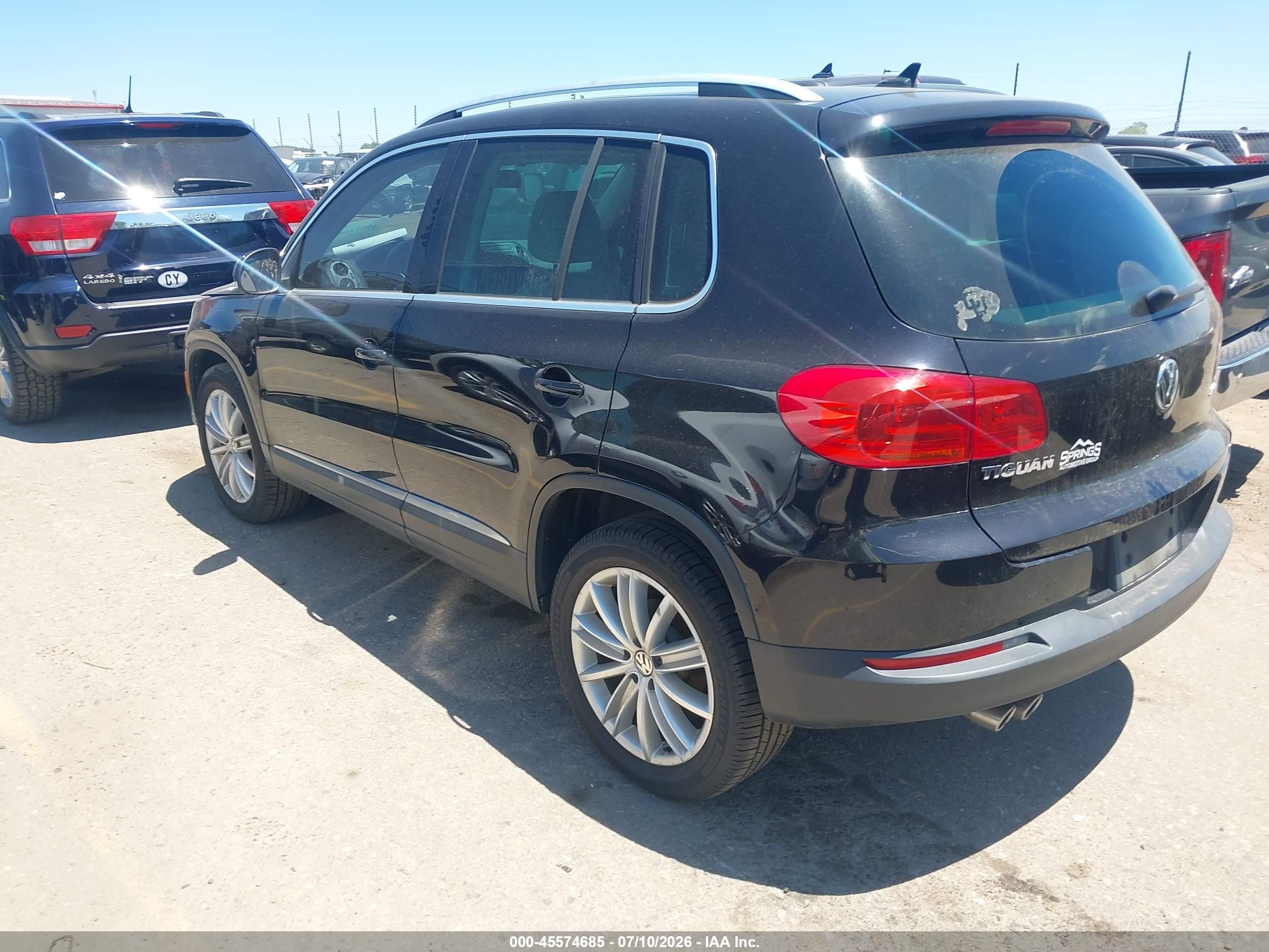 2014 Volkswagen Tiguan Sel Черный vin: WVGAV3AX1EW562265