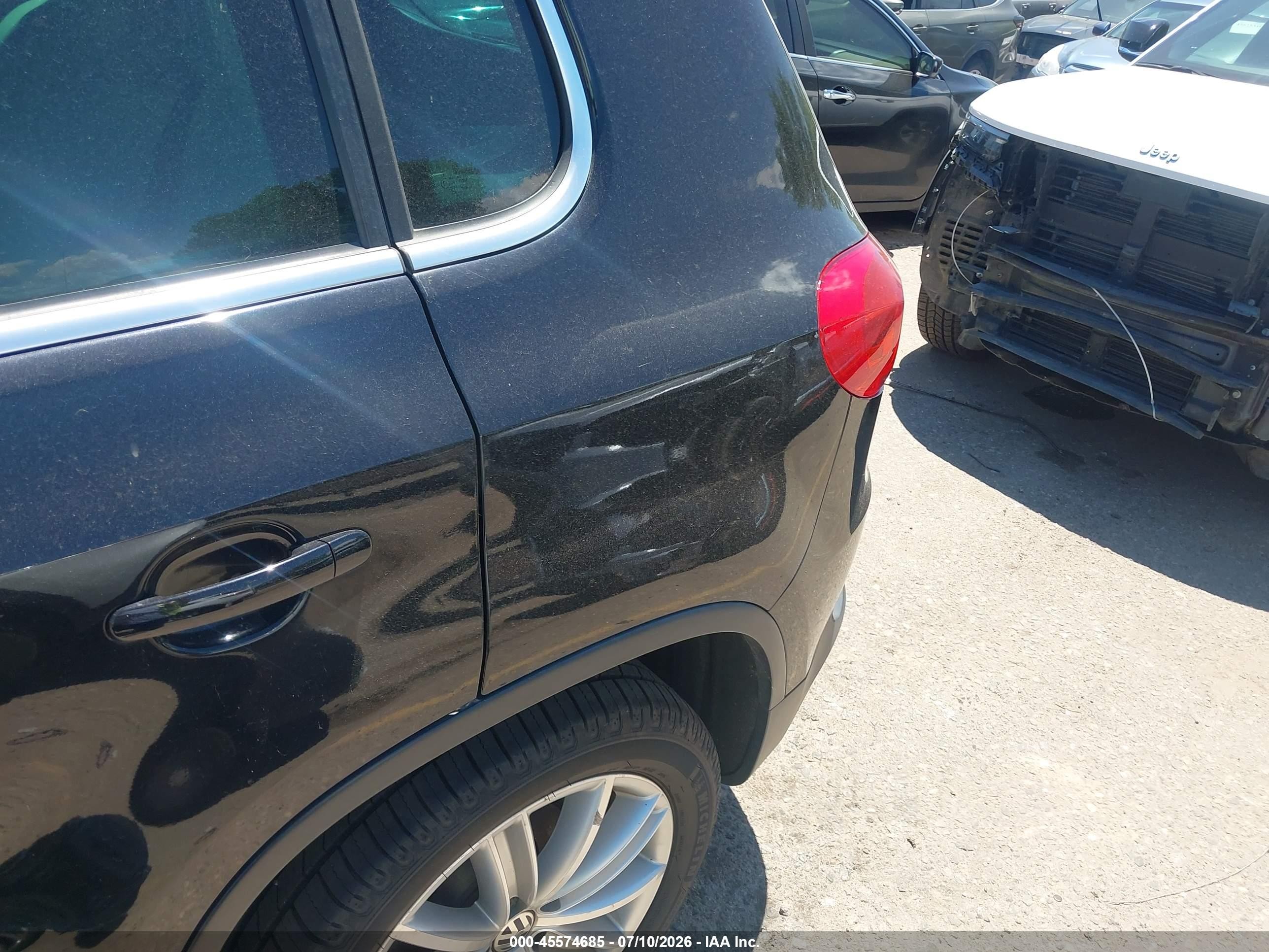 2014 Volkswagen Tiguan Sel Черный vin: WVGAV3AX1EW562265