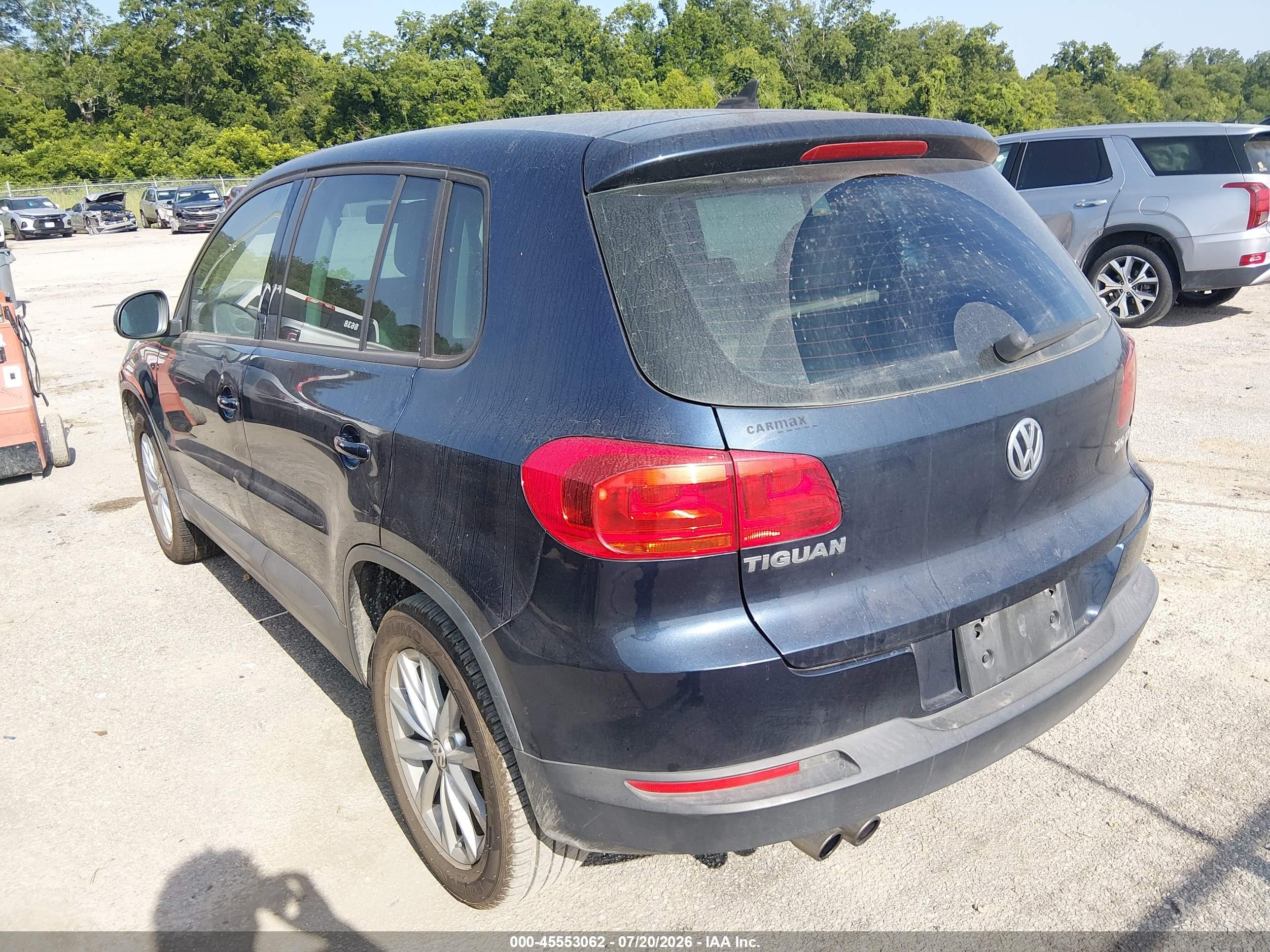 2014 Volkswagen Tiguan Se Black vin: WVGAV3AX1EW587697