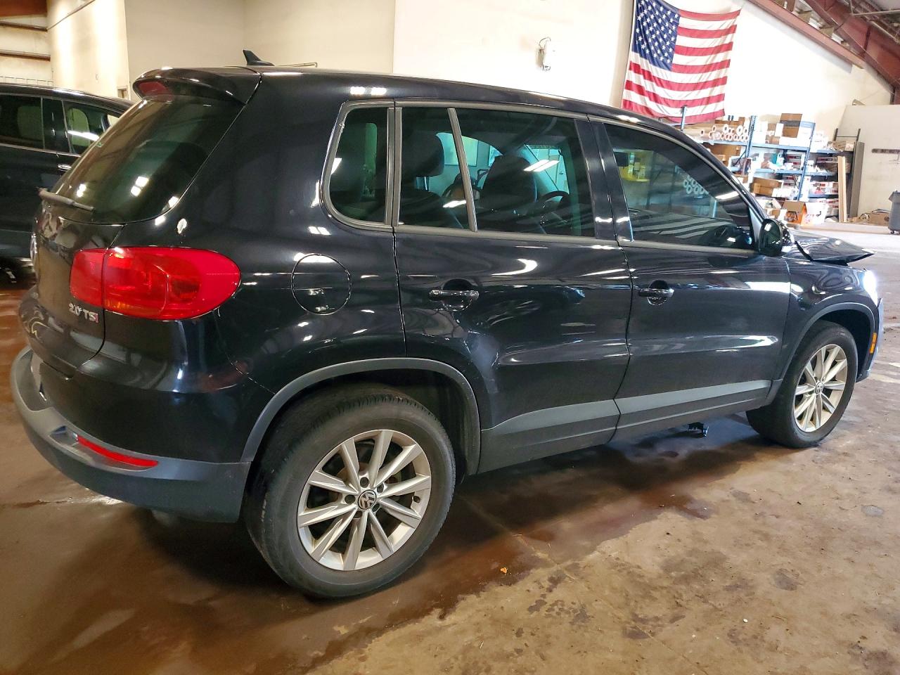 2014 Volkswagen Tiguan S Black vin: WVGAV3AX1EW601405
