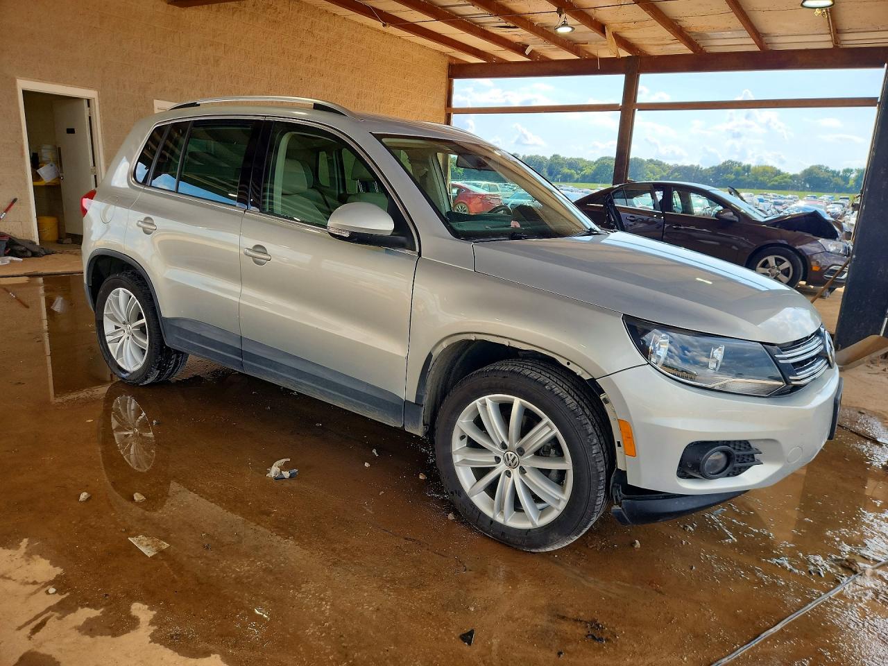 2013 Volkswagen Tiguan S Silver vin: WVGAV3AX2DW609219