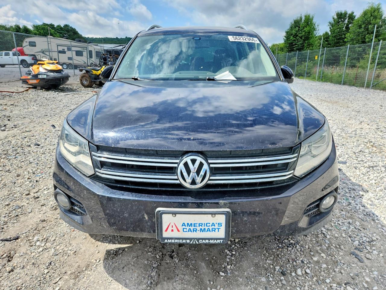 2013 Volkswagen Tiguan S Black vin: WVGAV3AX3DW571175